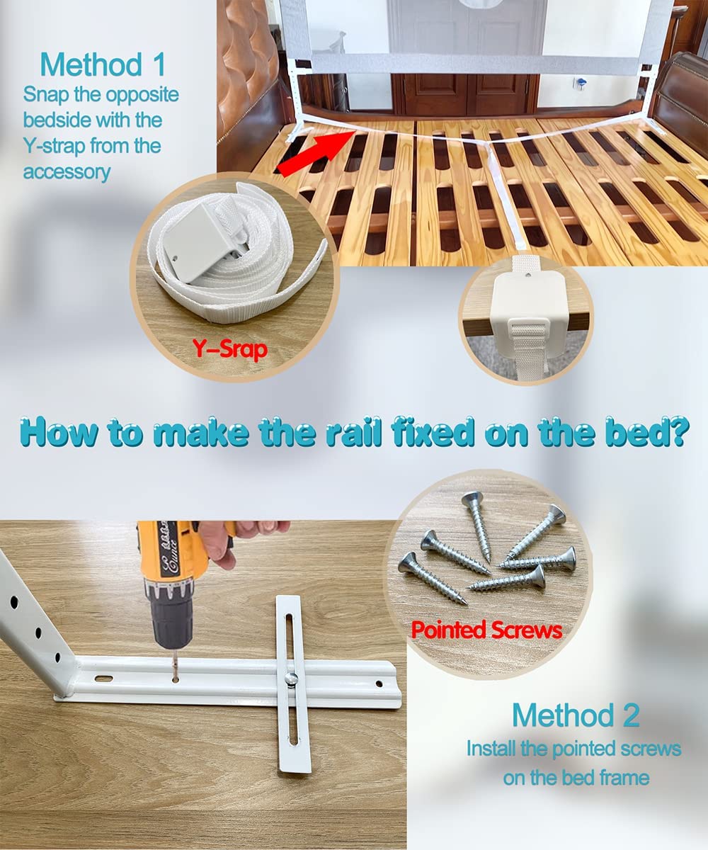 MBQMBSS 93.98 cm Bed Rail for Toddlers