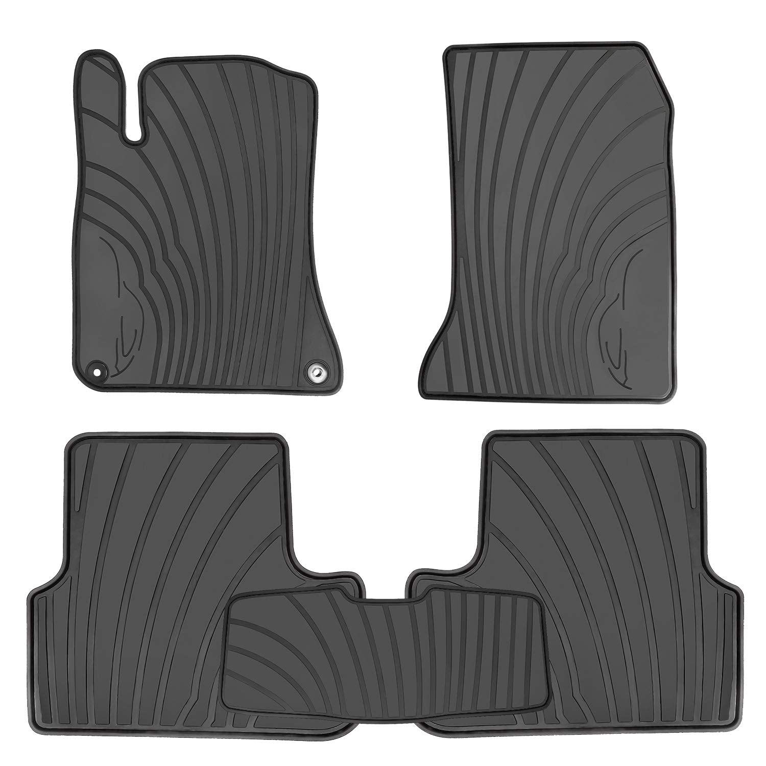 Car Floor Mats Liners Custom Fit for Mercedes Benz CLA 2014-2019/GLA 2015-2020, A Class 2012-2019/B Class 2013-2019 - D