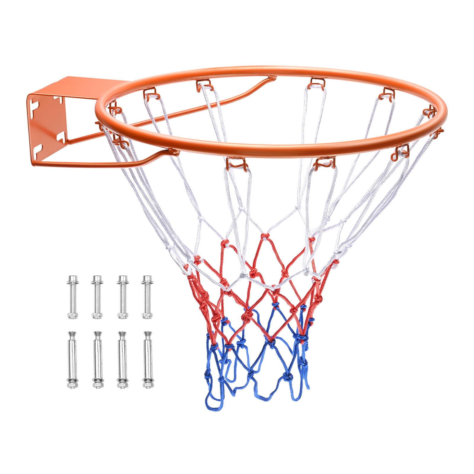 VEVOR Heavy Duty Q235 Basketball Flex Rim Goal Replacement with Net, Standard 45 cm