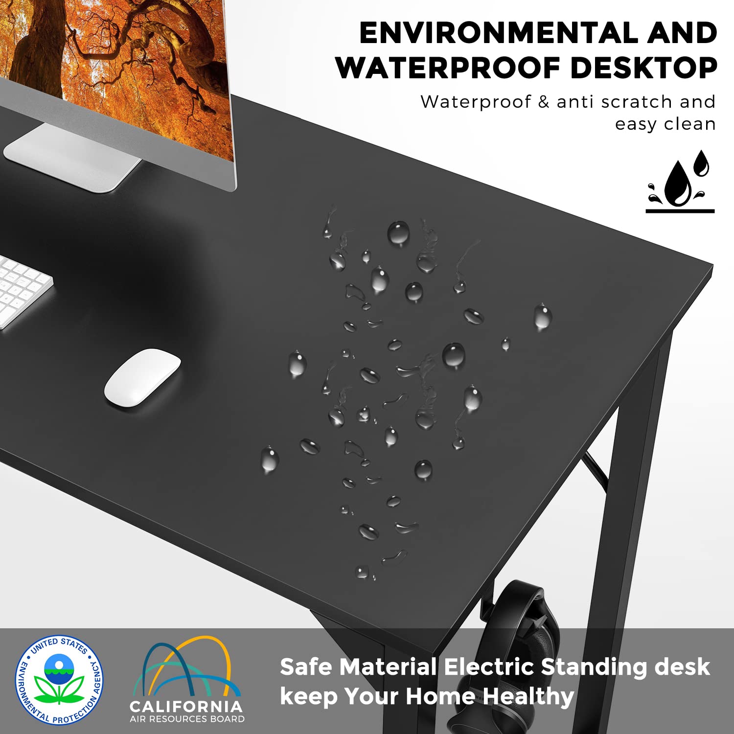 DUMOS Office Small Computer Desk Modern Simple Style/ Black