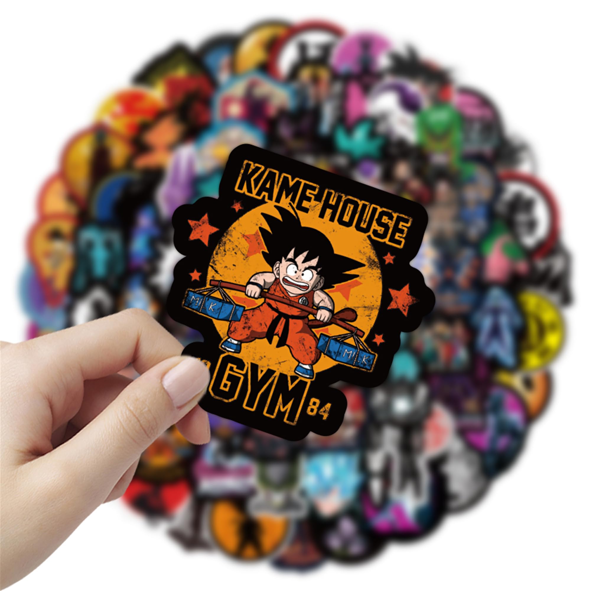 100PCs Dragon Ball Stickers Pack, Cartoon Anime Son Goku Stickers, Vinyl Decal Stickers for Hydro Flask, Laptop, Water Bottle, Stickers for Kids, Toddlers, Teens (DragBal100)