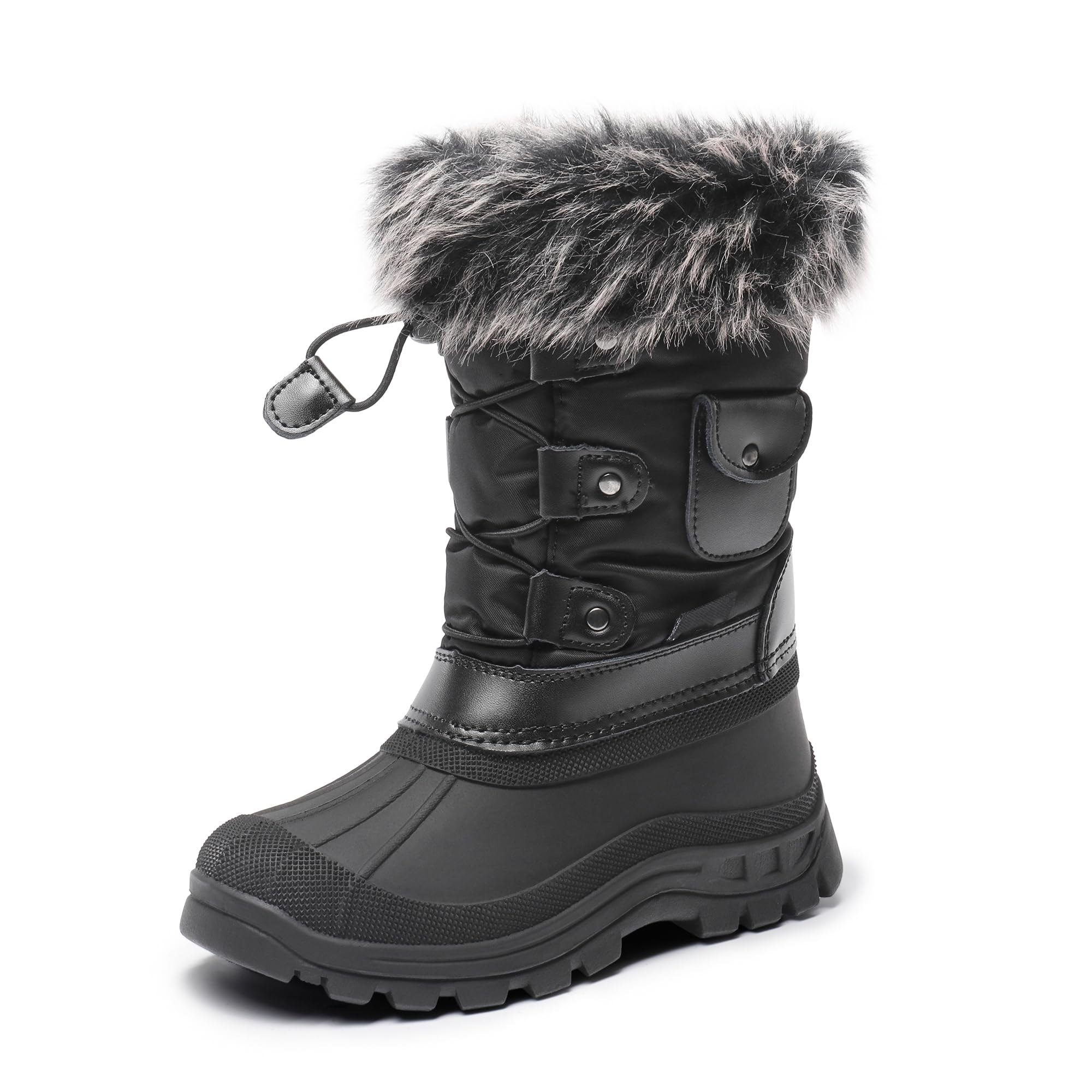 Size: 37.5 - DREAM PAIRS Boys Girls Snow Boots Waterproof Outdoor Warm Cozy Anti-Slip Mid Calf Faux Fur Lining Insulated Winter Shoes for Little/Big Kids,Size 5 Big Kid,Black,KSNOW