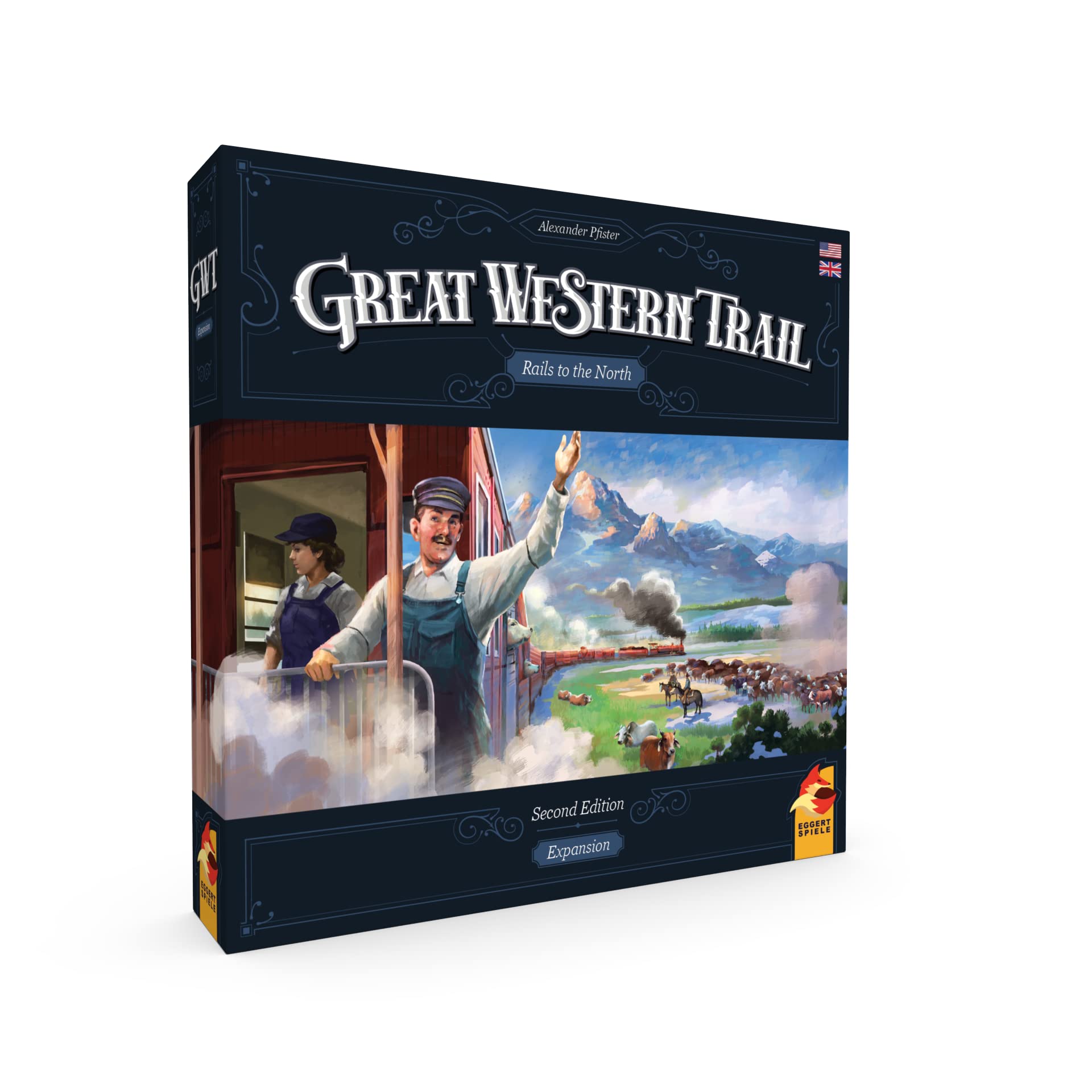 ألعاب Plan B من Eggert | Rails to the North - Great Western Trail، الطبعة الثانية | لوحة | للأعمار من ١٢ عامًا فأكثر | من لاعب واحد إلى ٤ لاعبين | مدة اللعب من ٧٥ إلى ١٥٠ دقيقة