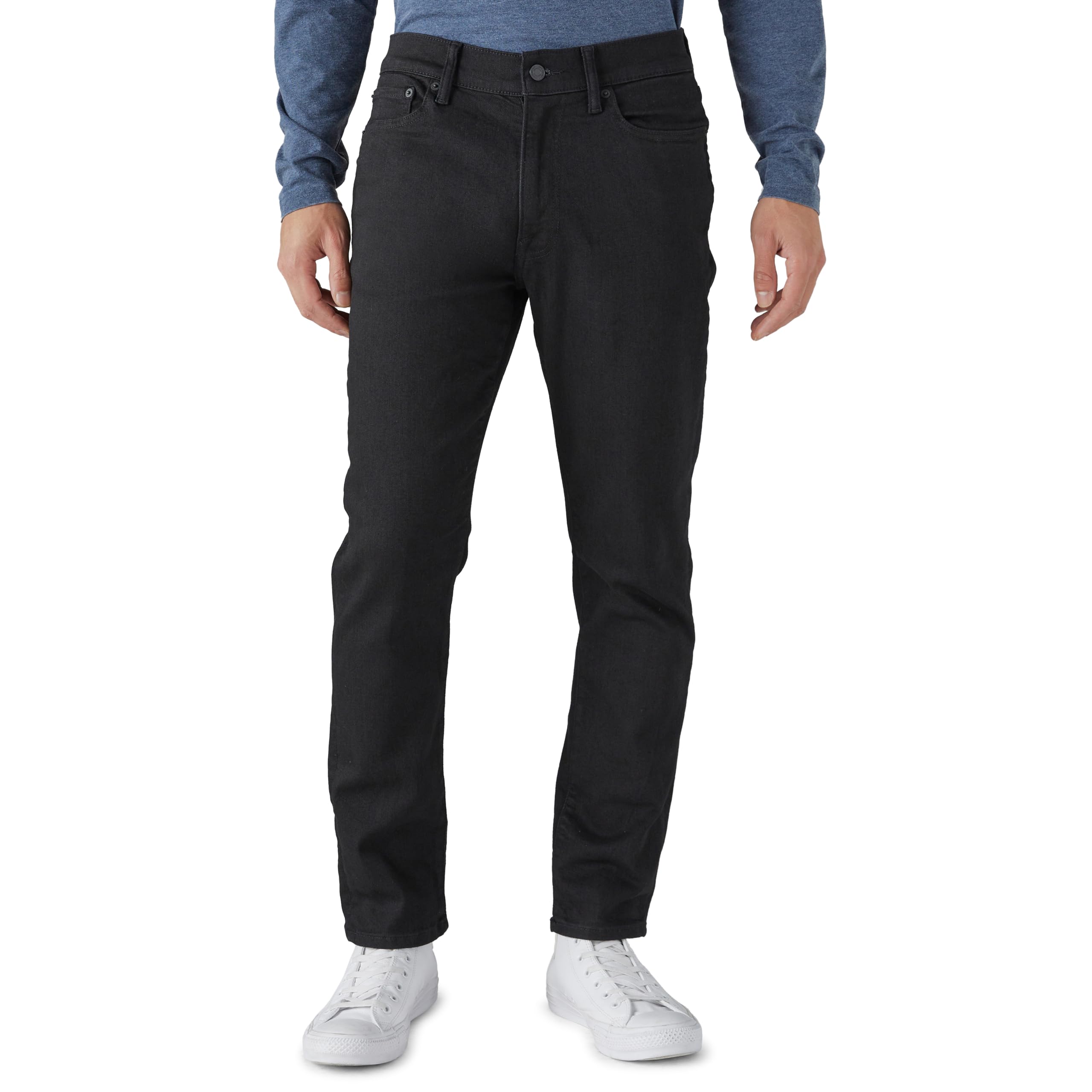 SIZE: 40X34 - Lucky Brand Men 410 Athletic Fit Jean, Black Rinse, 40W x 34L