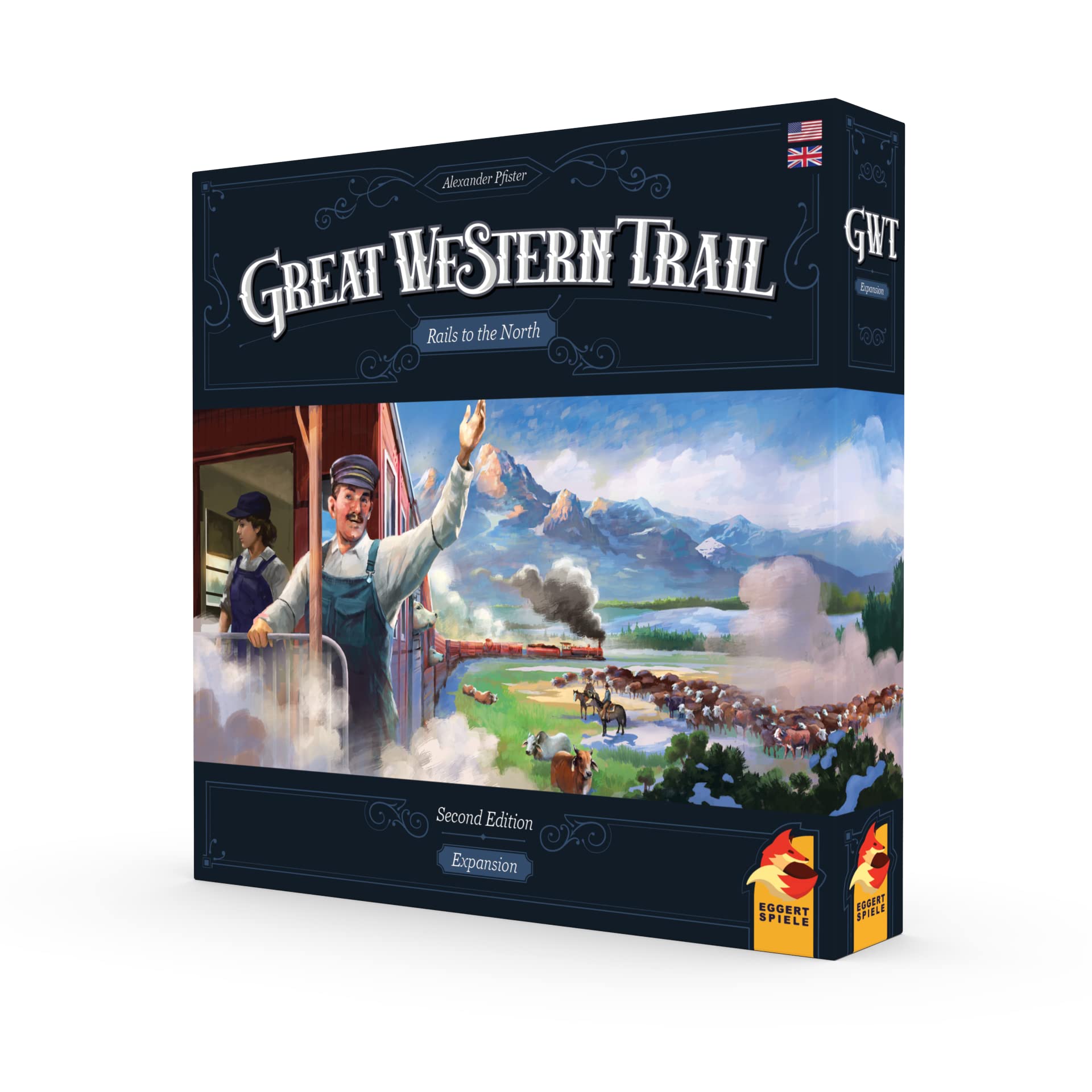 ألعاب Plan B من Eggert | Rails to the North - Great Western Trail، الطبعة الثانية | لوحة | للأعمار من ١٢ عامًا فأكثر | من لاعب واحد إلى ٤ لاعبين | مدة اللعب من ٧٥ إلى ١٥٠ دقيقة