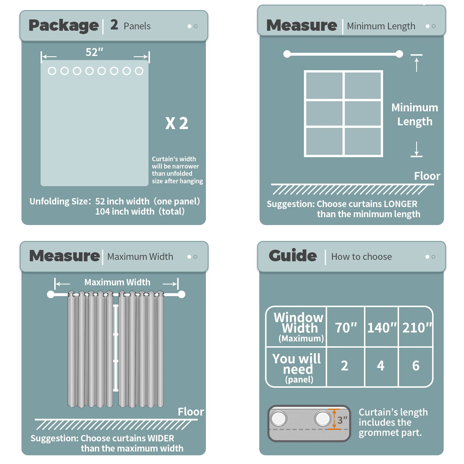 BGment Sheer Linen Curtains for Living Room 2 Panels Set
