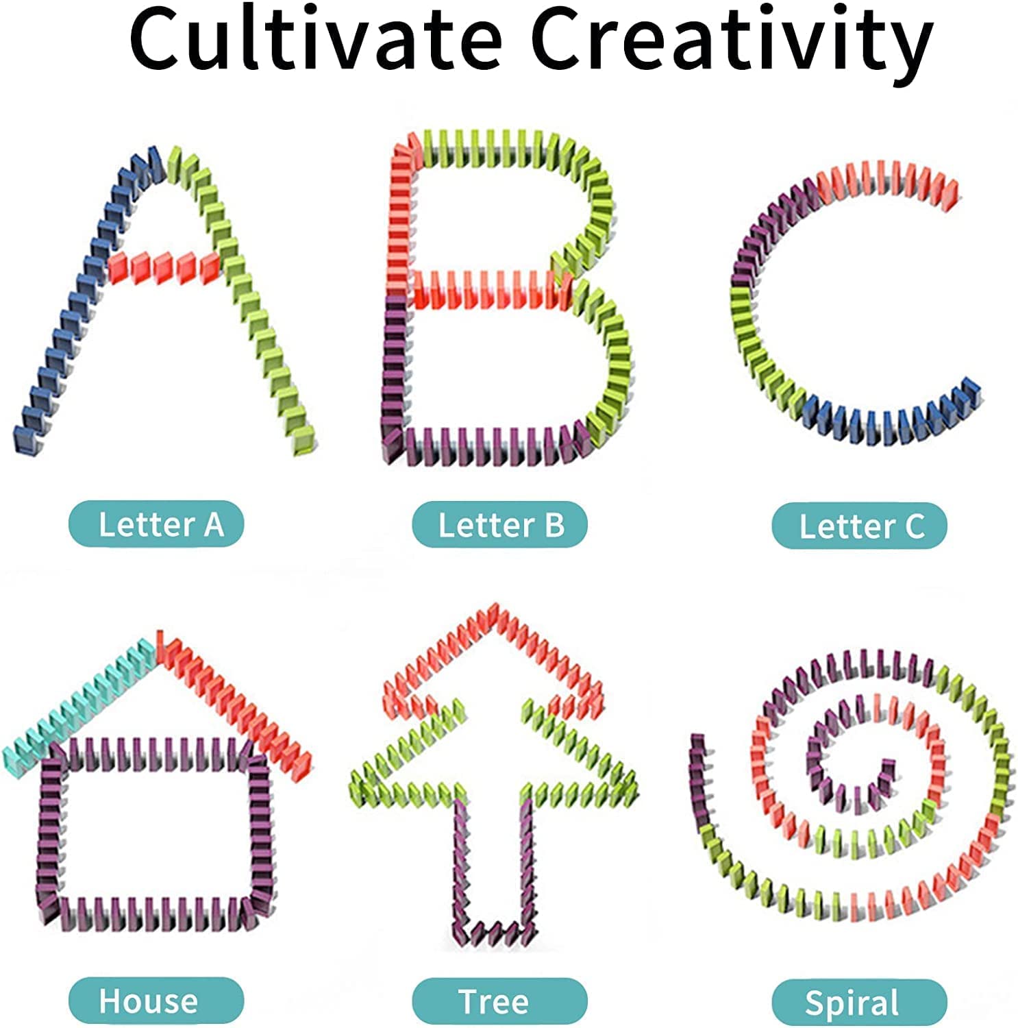 Domino Train Toy Set for Kids - 80pcs, Domino Blocks Set Building and Stacking Toy, Automatic Domino Train Creative Kids Domino Games Gift for Boy Gril Ages 3-12 (Batteries not Included)