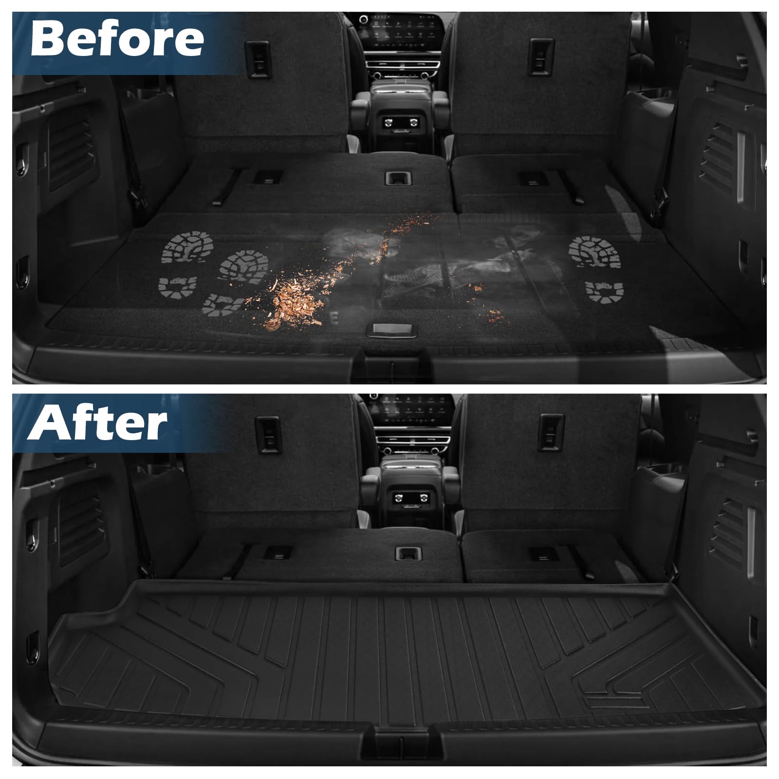 DAZANZAN Floor Mats for Chevrolet/Chevy Traverse 7 Seater 2024-2018 4Pcs