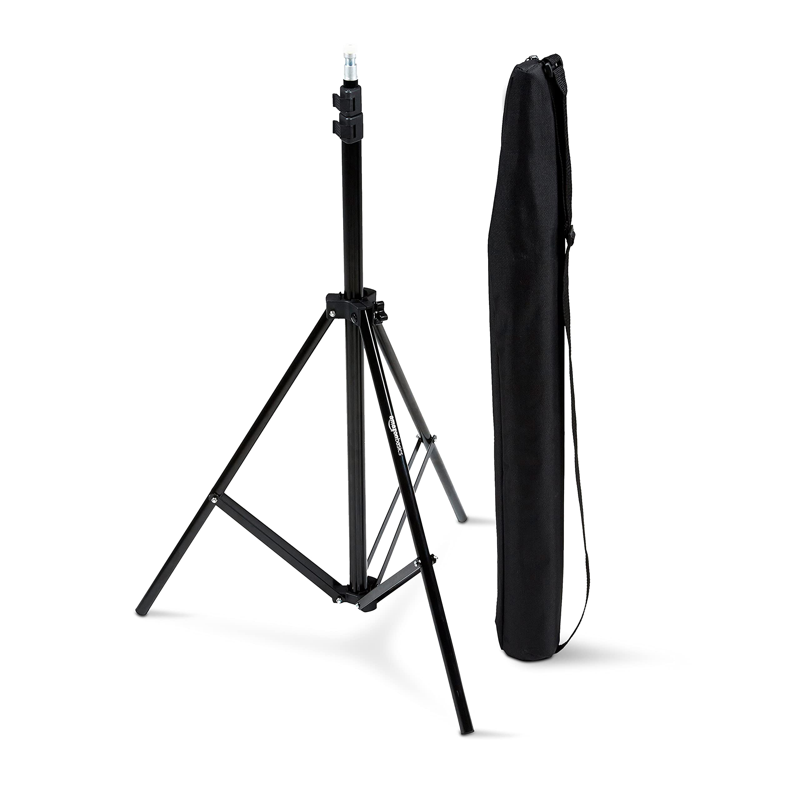 Amazon Basics Aluminum Light Photography Tripod Stand with Case, Black