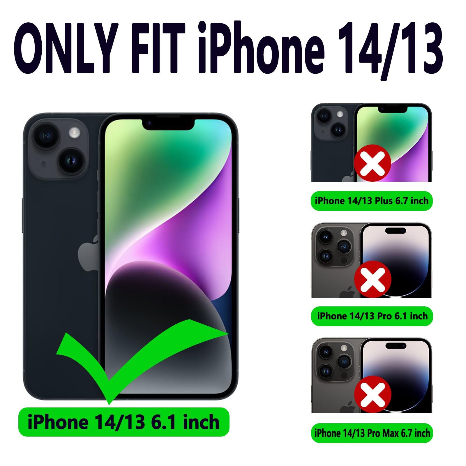 VANAVAGY Compatible for iPhone 13/14 Wallet Case for Women and Men, Salmon Pink