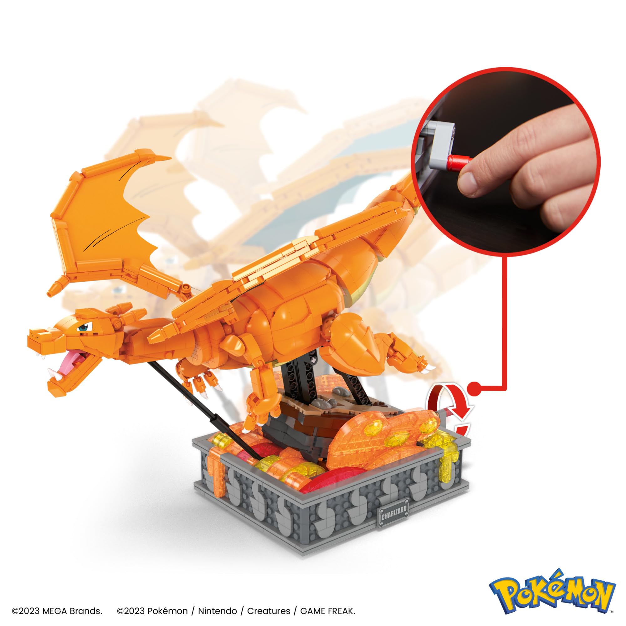 MEGA Pokémon Charizard Building Kit with Motion (1664 Pieces) for Collectors