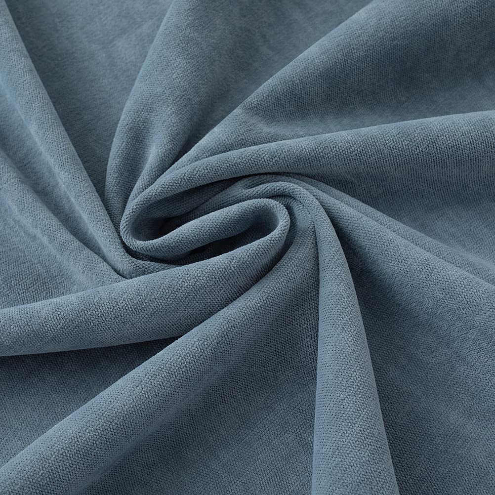 ستائر ELKCA المخملية مزدوجة الجوانب لغرفة المعيشة، رمادية، عرض 132.08 سم × 213.36 سم، لوحتان