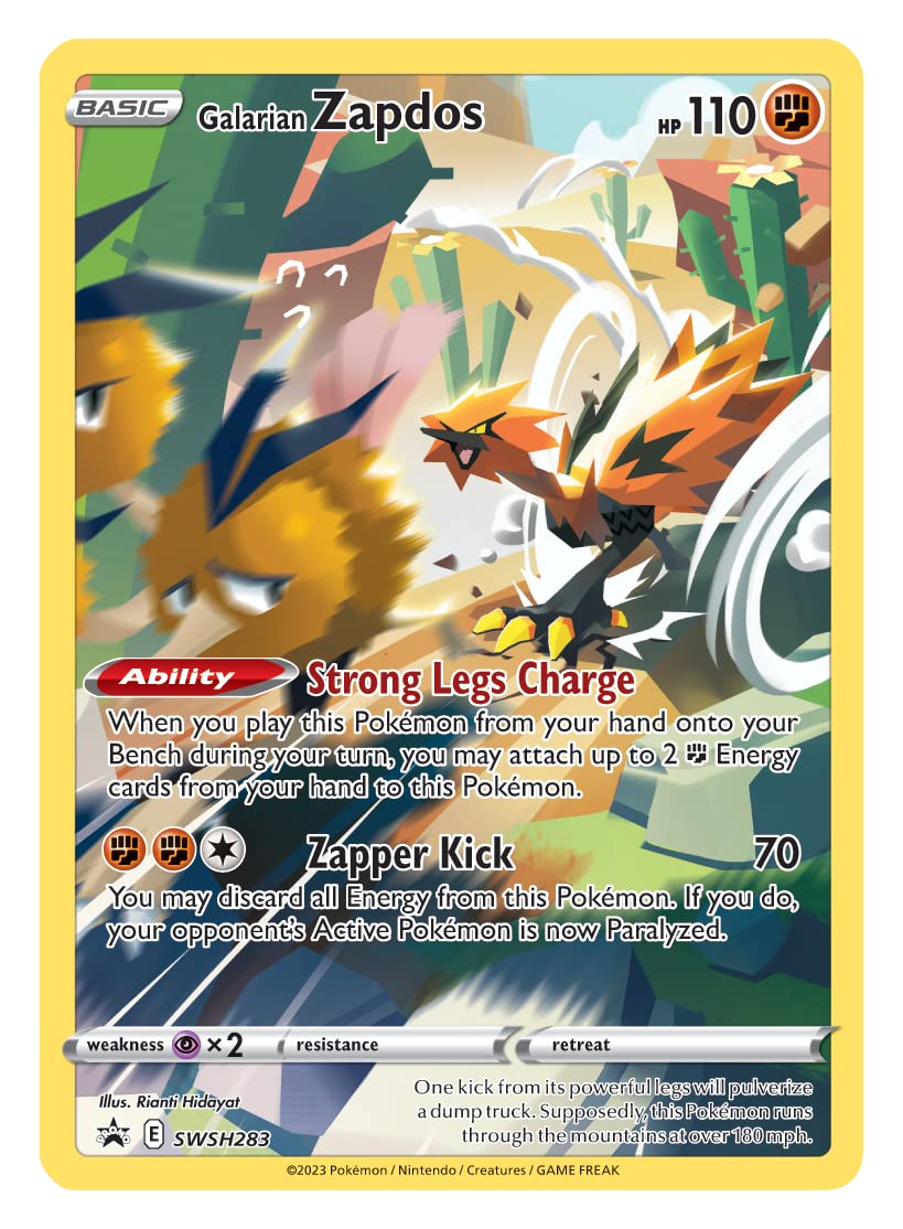 Pokemon TCG: Crown Zenith Tin – Galarian Zapdos (1 Foil Card & 5 Booster Packs)