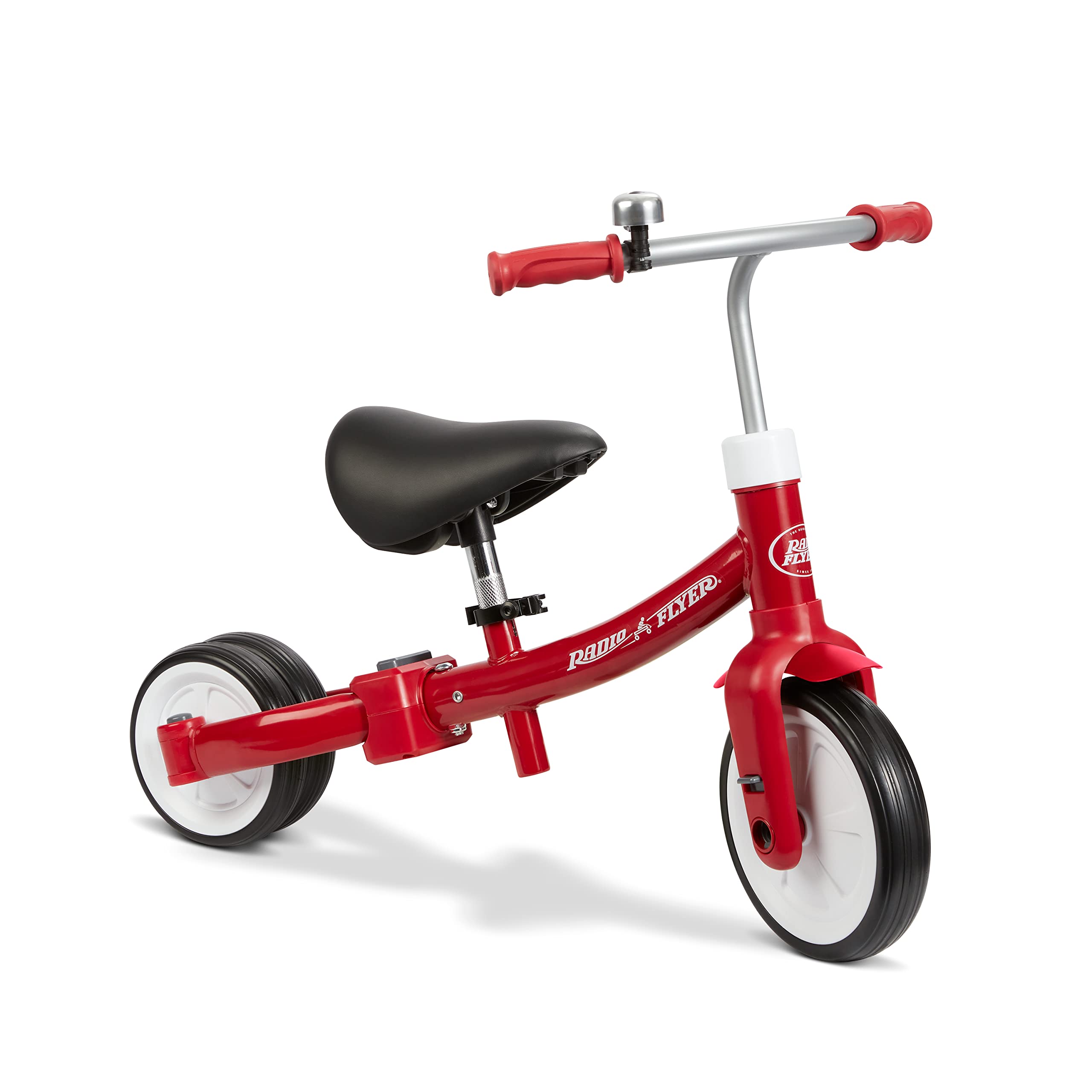 Radio Flyer Triple Play Trike, Toddler Tricycle, Balance Bike and Ride-On, Ages 1-3, Large, Red