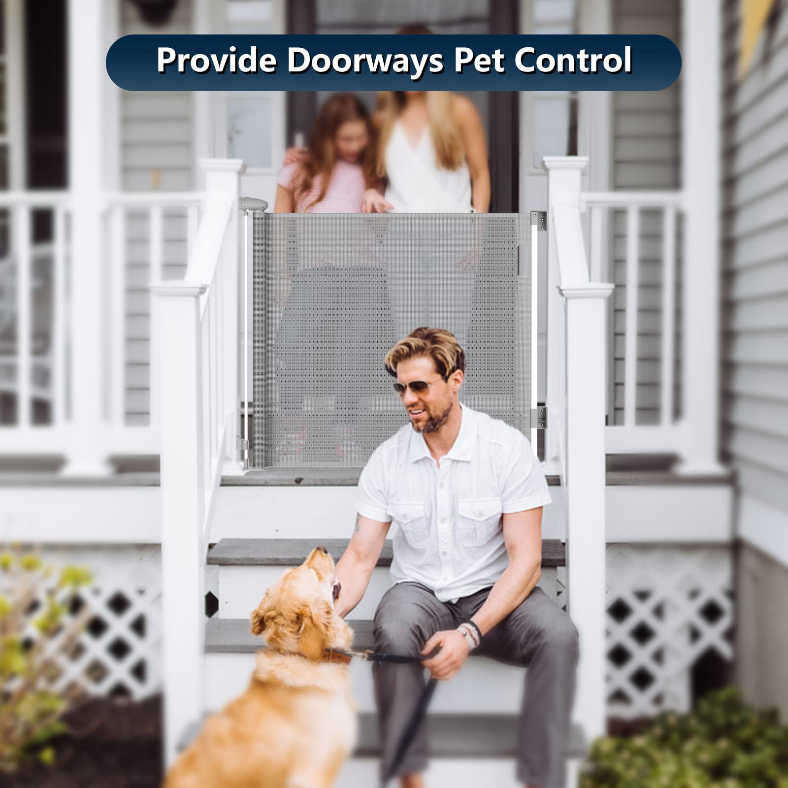 Bulubaky Retractable Baby Gates Dog Gates