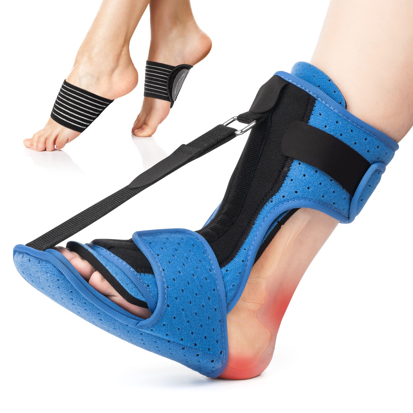 Acankn Plantar Fasciitis Night Splint: 2024 Adjustable Plantar Fasciitis Brace with Arch Support | Dorsal Night Splint for Women Men | Dual Effective Plantar Fasciitis Relief Achilles Tendonitis Foot