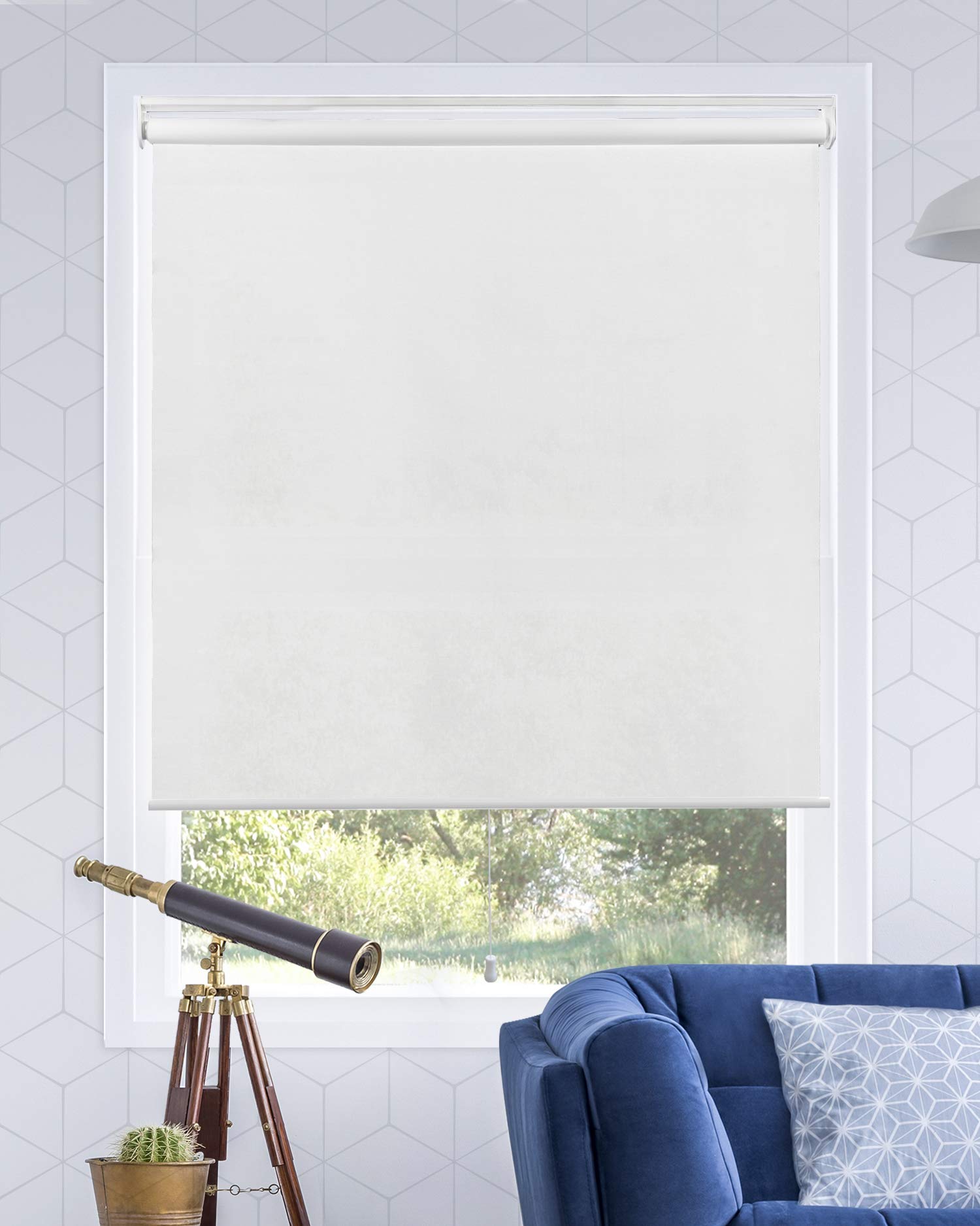CHICOLOGY Roller Window Shades, Urban White (Light Filtering), 142 cm (W) x 182 cm (H)