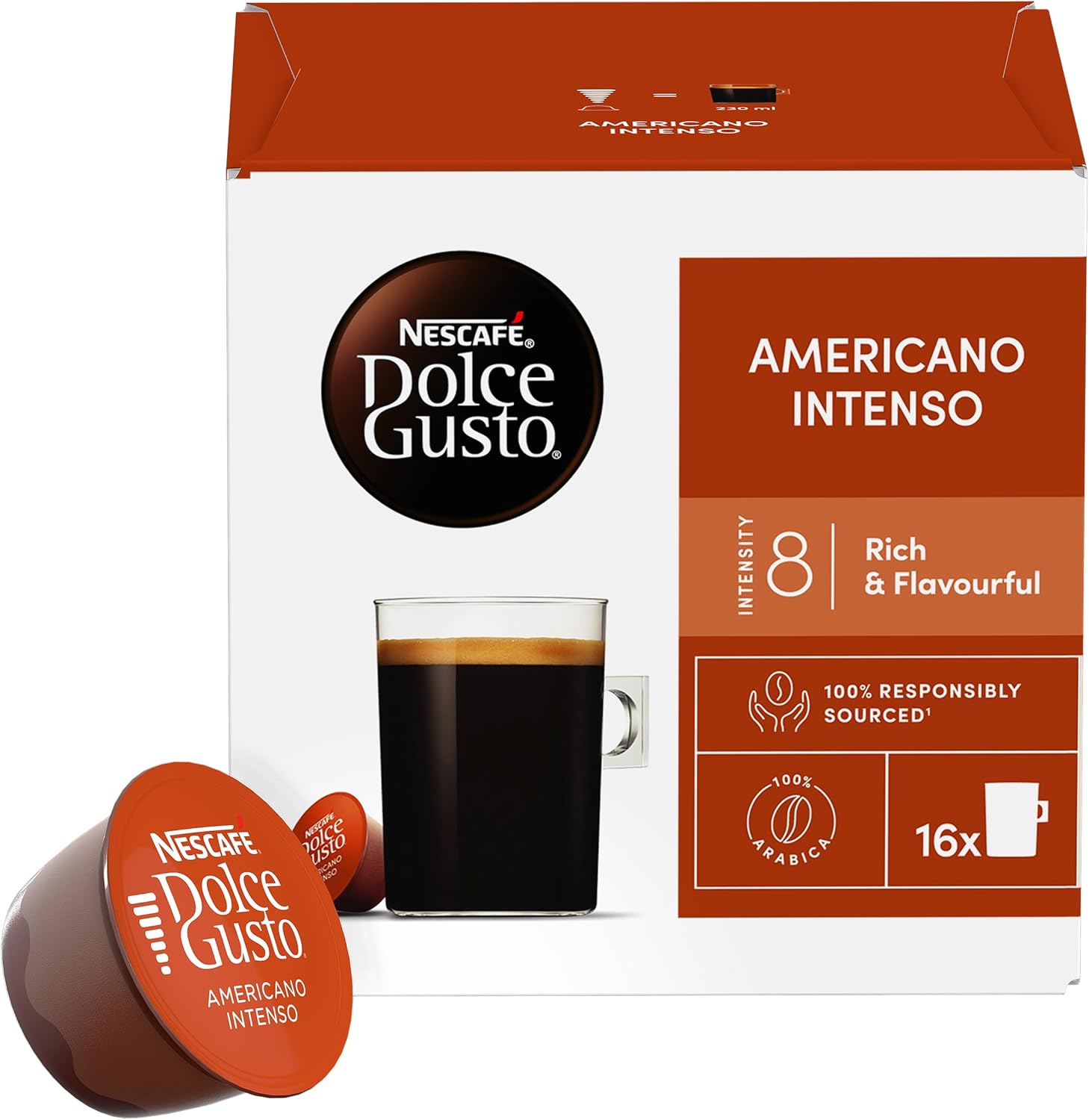 Nescafe Dolce Gusto Americano Intenso Coffee 16x8.3g (132.8g)