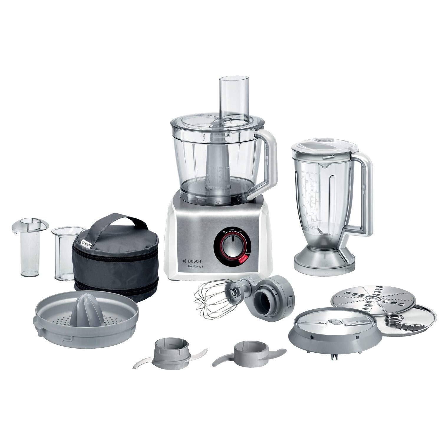 Bosch Food Processor MC812S734G Multi-Talent 8, 1200W, XXL Bowl with 3.9L capacity, Brushed Stainless Steel - D