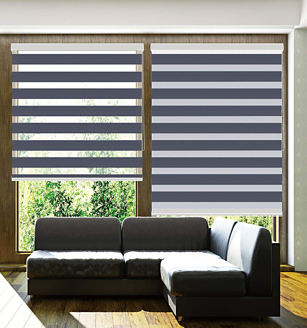ستائر دوارة من TANZUOER بتصميم حمار وحشي، مقاس 101 × 162 سم