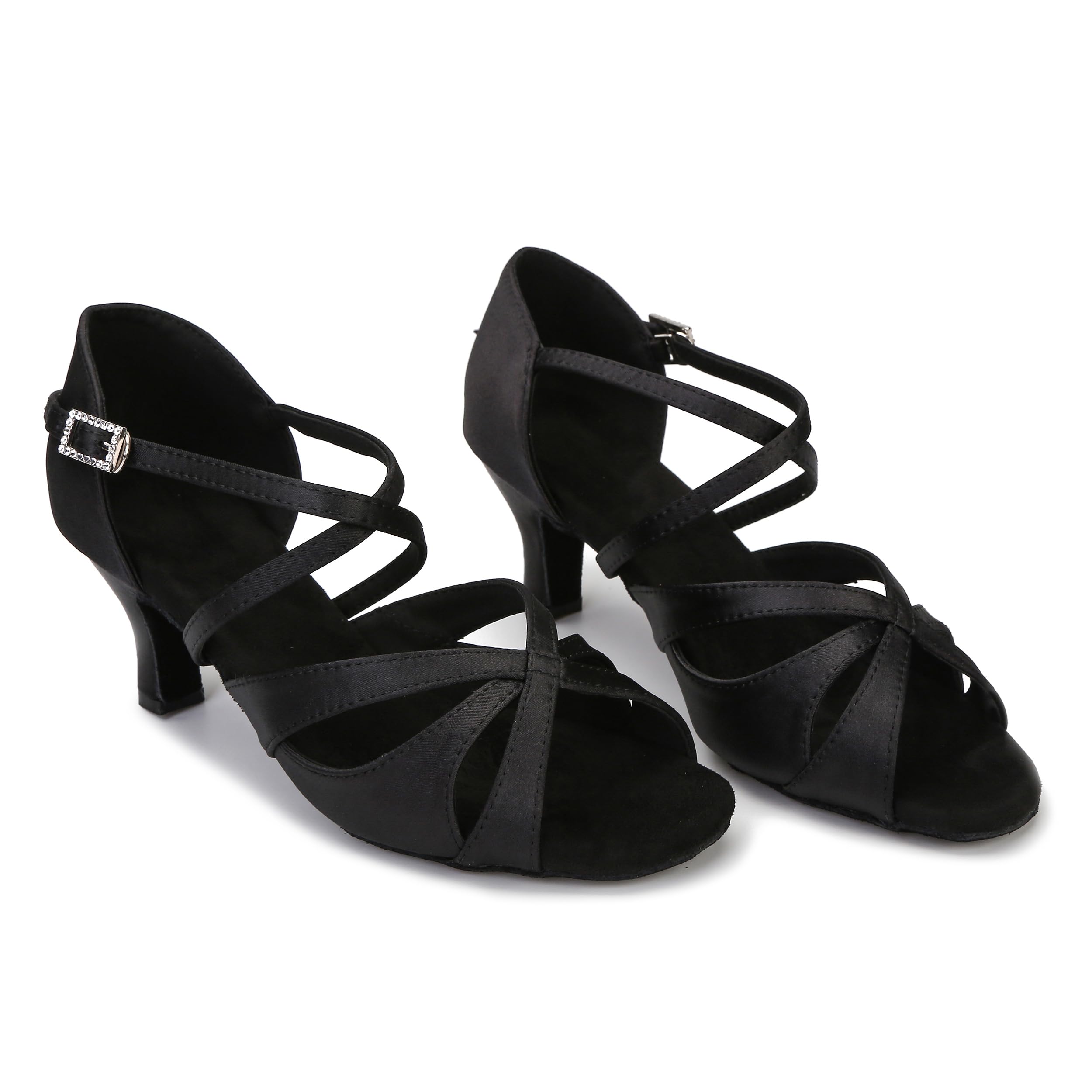 SIZE: 37.5 - Women's Latin Dance Shoes Female's Ballroom Salsa Dance Shoes 2.5 3 Inch Heel