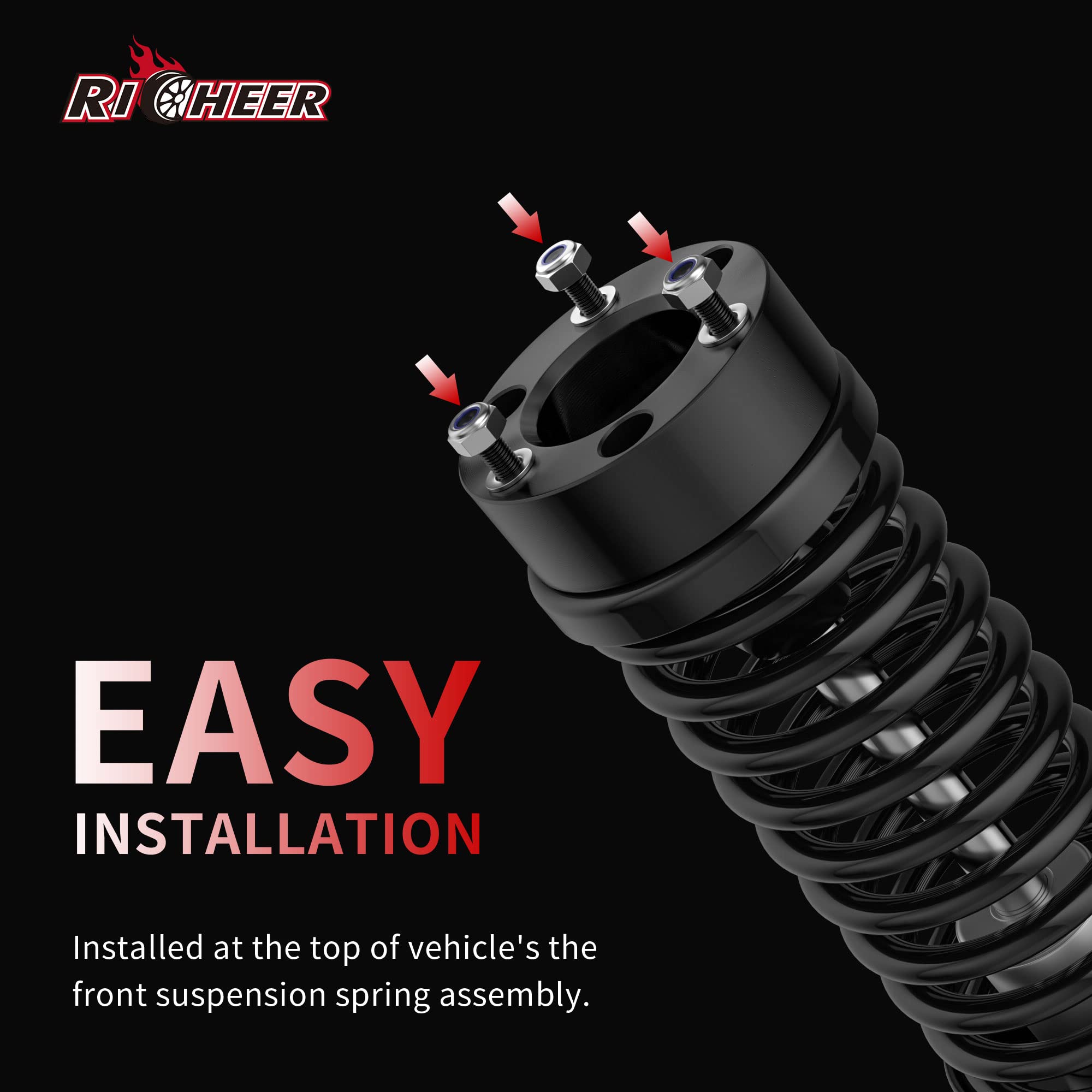 Leveling Lift Kit for 2004-2020 F150, 3" Front and 2" Rear Leveling Lift Kit Raise Your F150, 3"+2" Strut Spacers Height for 2004-2020 F150 2WD 4WD