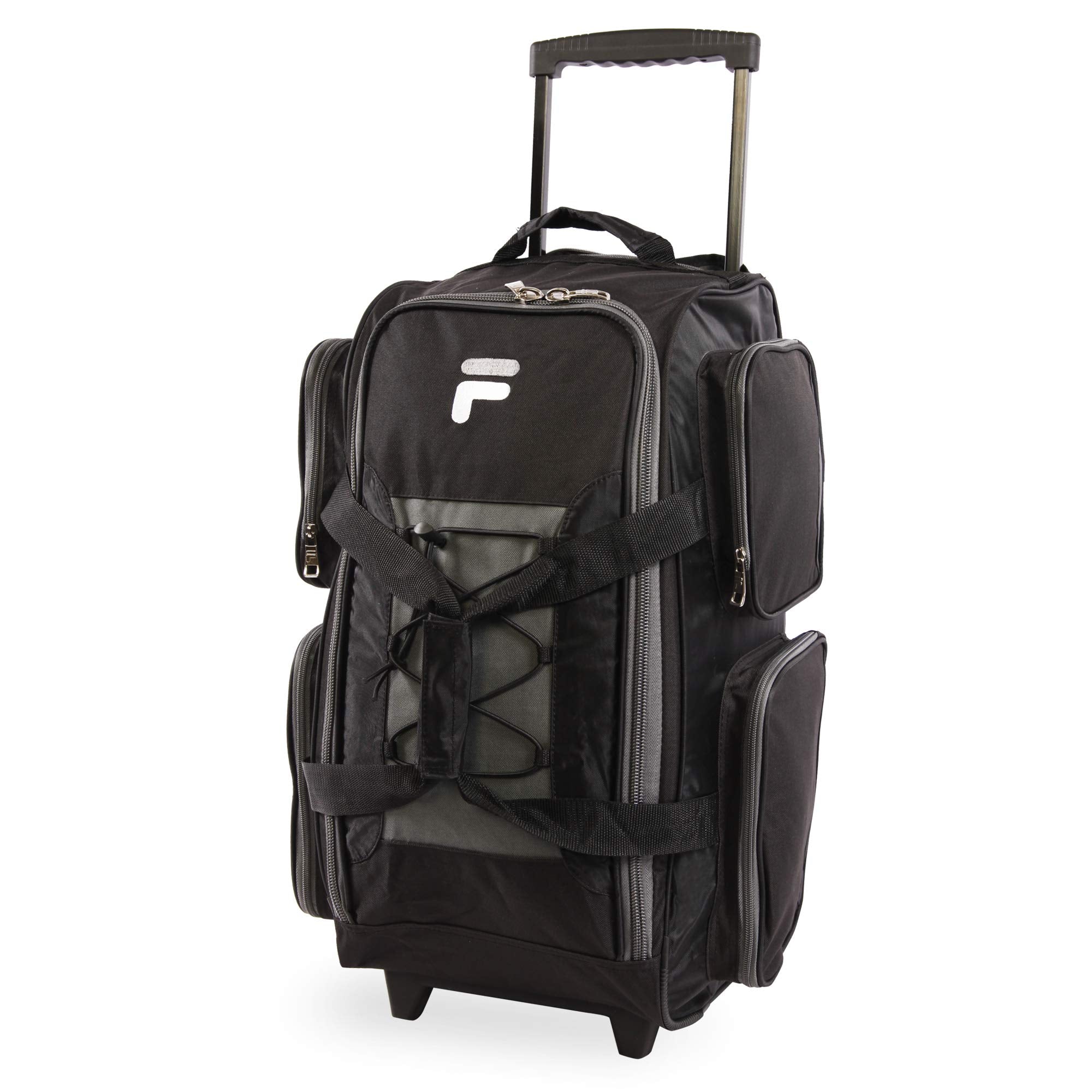 Fila 22" Lightweight Carry On Rolling Duffel Bag, Black, One Size
