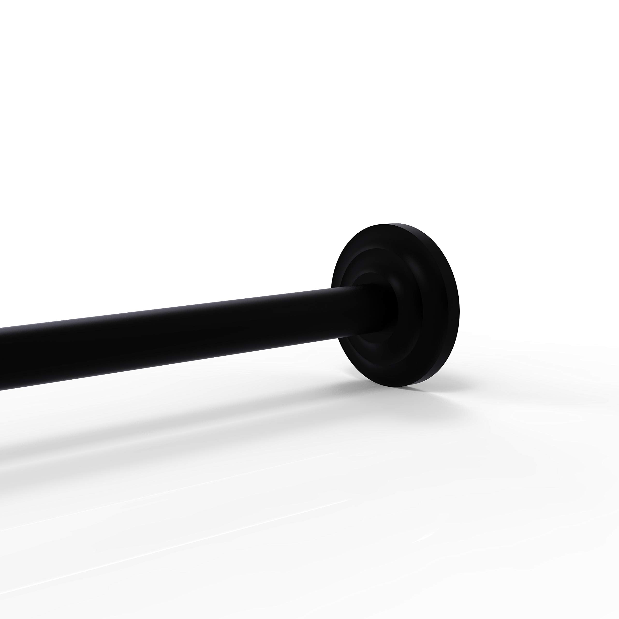Allied Brass QN-98 Que Collection Curtain Shower Rod Bracket, Matte Black