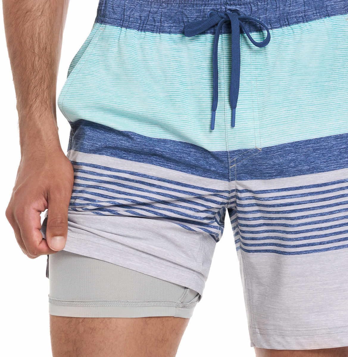 SIZE: XXL - Hurley Mens Lightweight Volley Swim Short Trunk (US, Alpha, XX-Large, Regular, Regular, Navy Stripe)