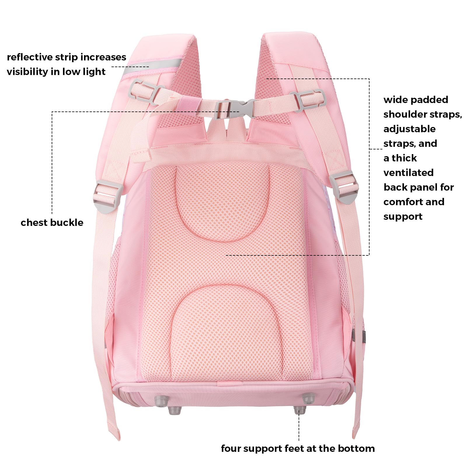MOODONE Kids Backpack 38 cm for girls