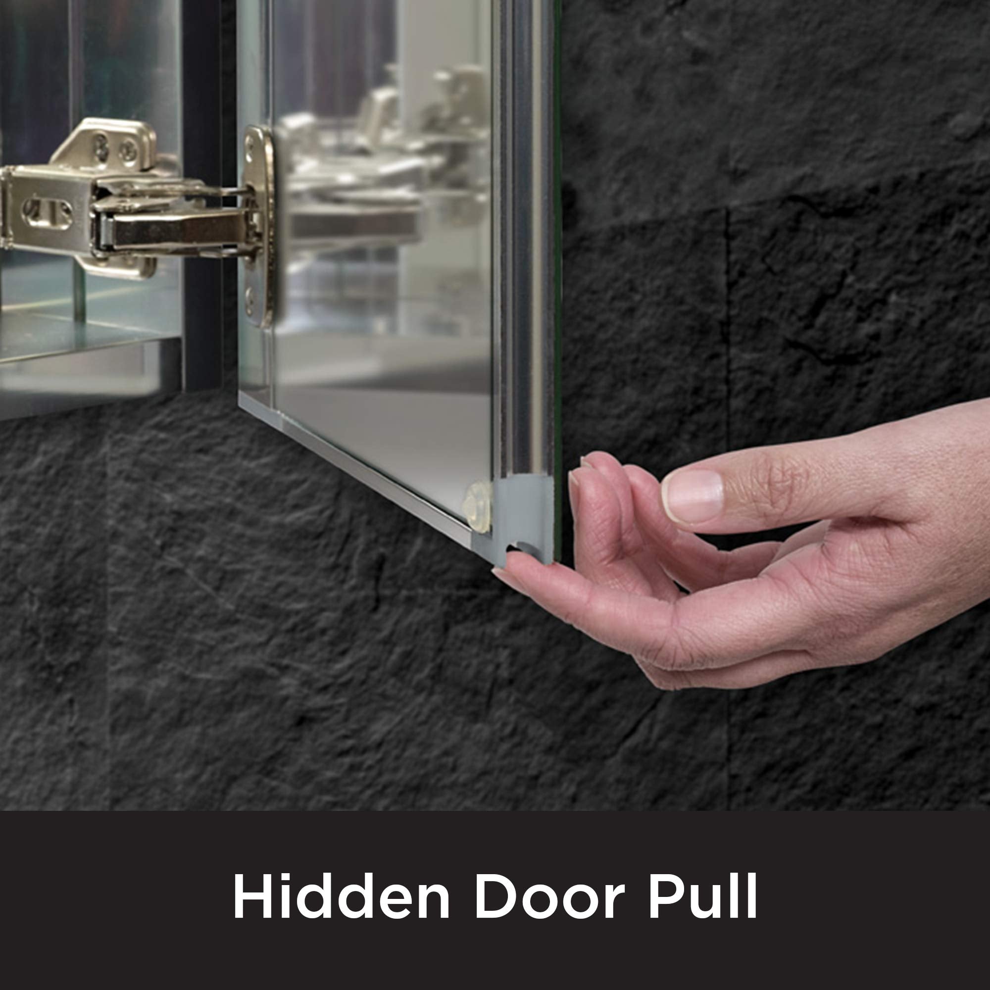 Zenna Home Designer Series Medicine Cabinet, Frameless Bathroom Wall Cabinet.