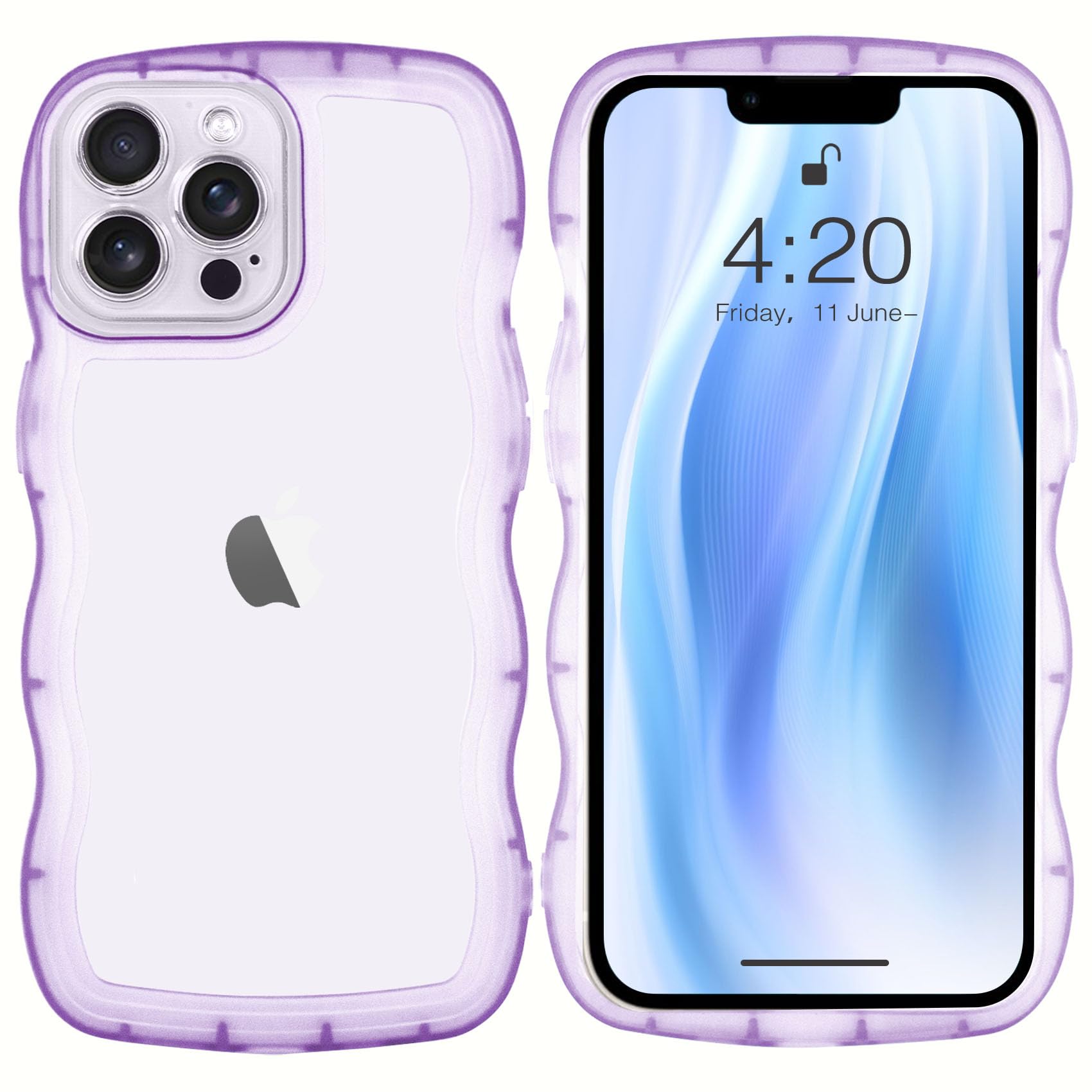 Cute curly case wave frame shape for iPhone 12 Pro