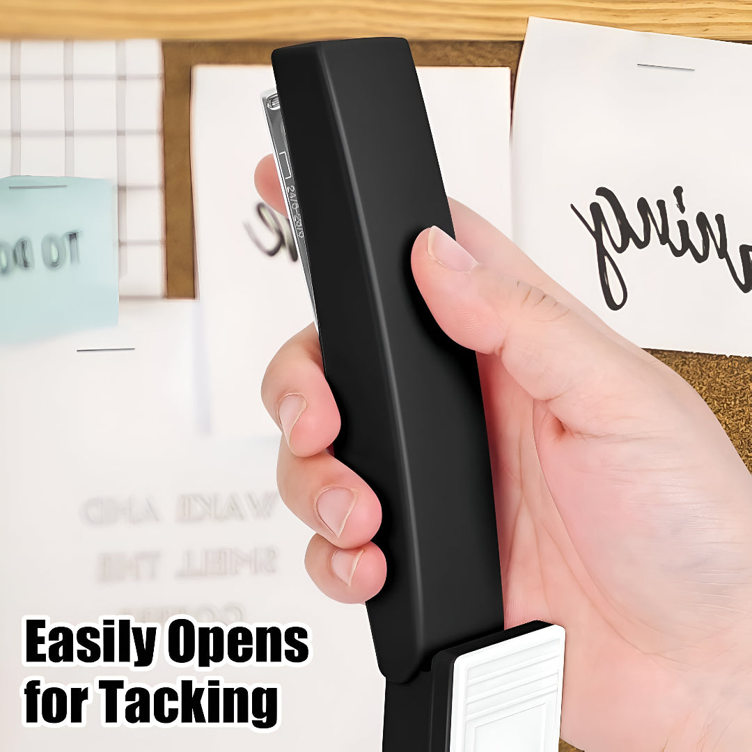 Heavy-Duty 25-Sheet Desk Stapler – Non-Slip Office Stapler (Black)