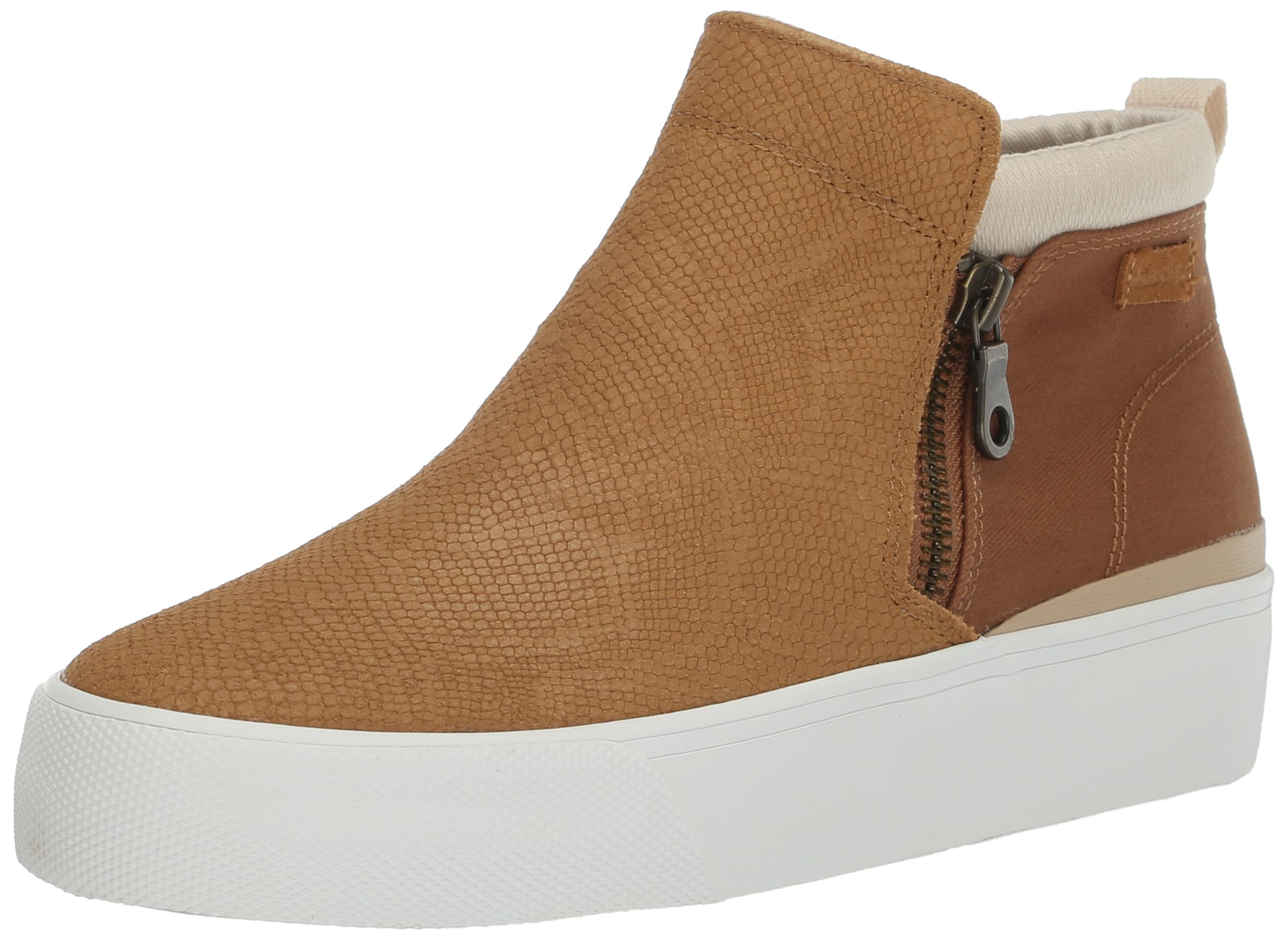 Keds Cooper Zip Boot, Boot Womens, Tan Snake Embossed Suede