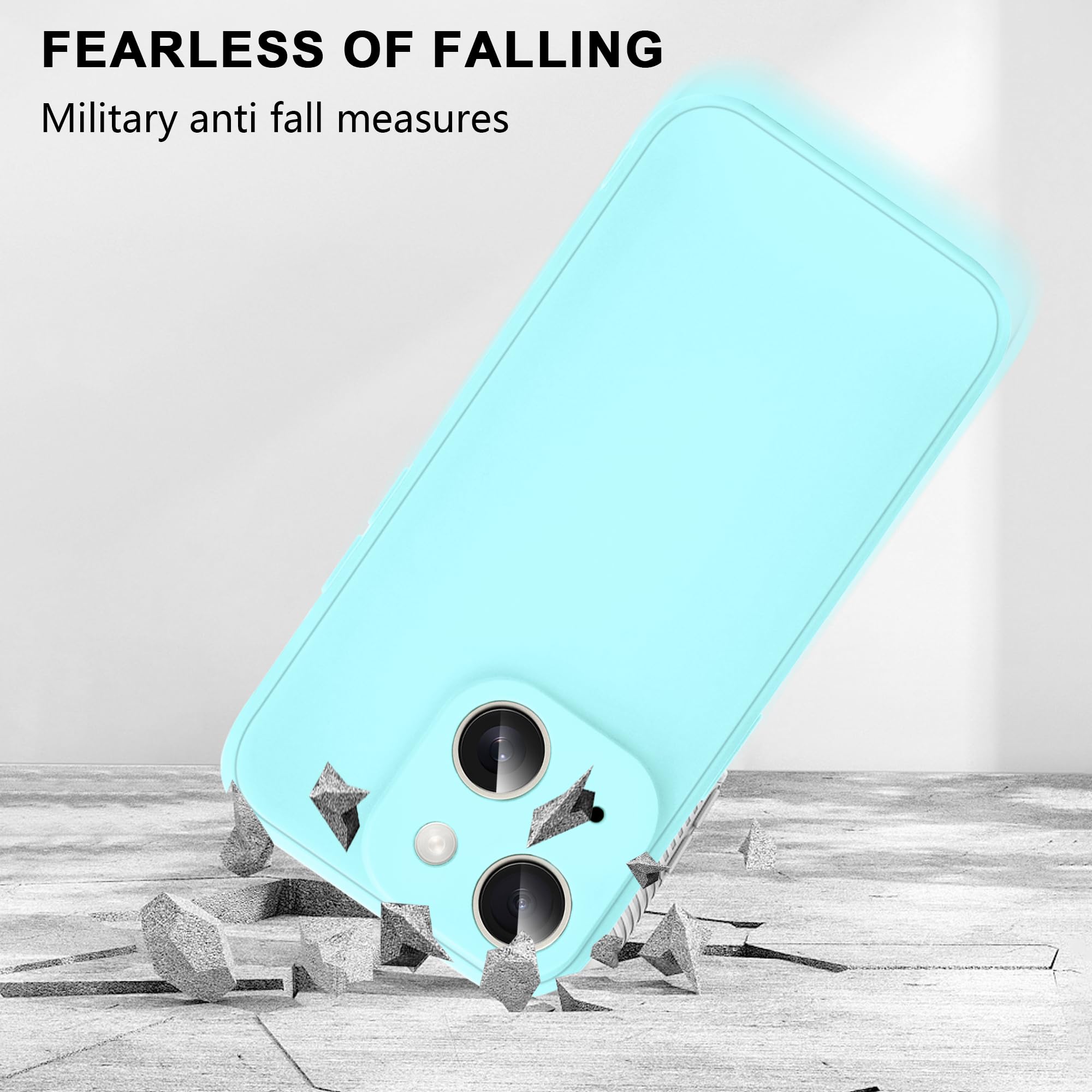 AmoraAqua iPhone 14, Soft Scratch Resistant Liquid Silicone