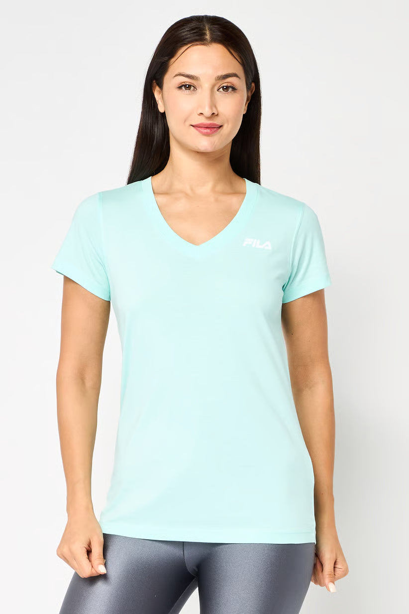 Fila Women Sportswear Fit Short Sleeves Outdoor T-Shirt, Mint Green SW311141