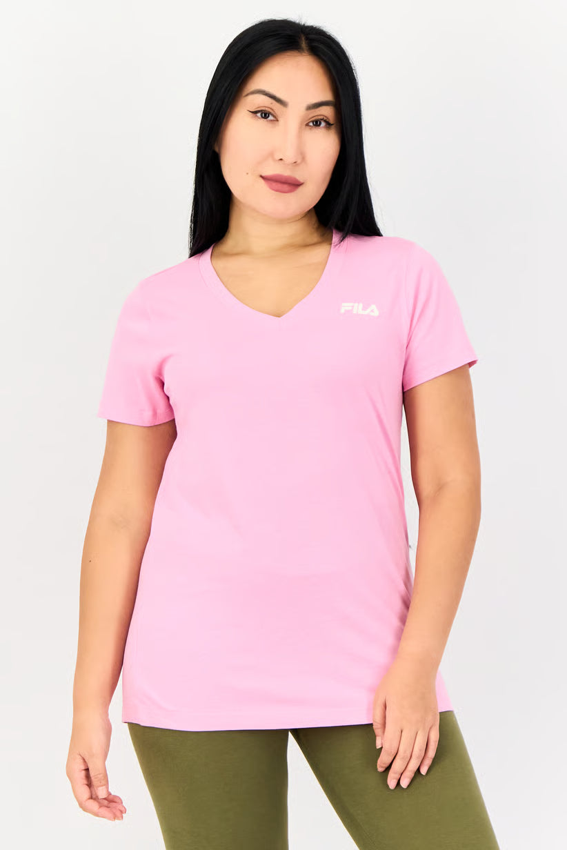 Fila Women Sportswear Fit Short Sleeves Outdoor T-Shirt, Pink