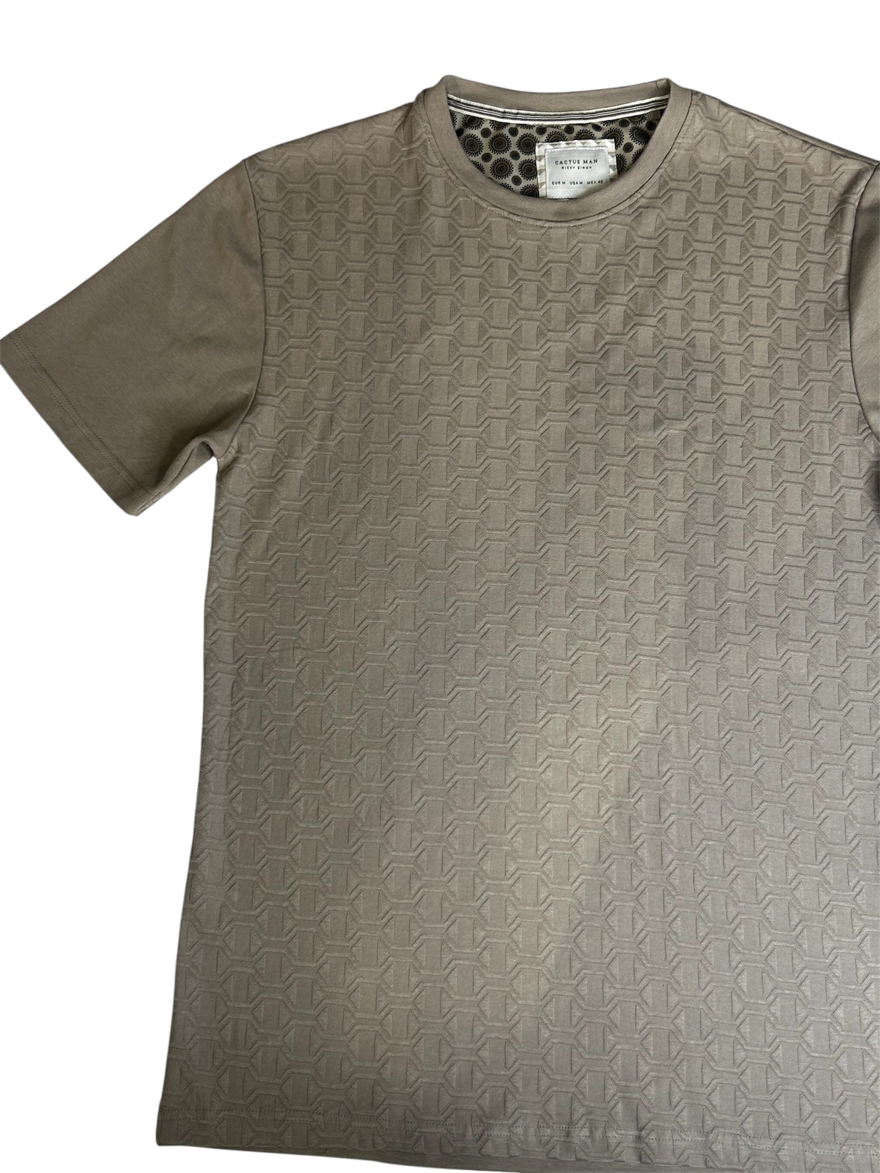 Cactus Man Ricky Singh Men’s Dark Beige Round Neck Half-Sleeve T-Shirt