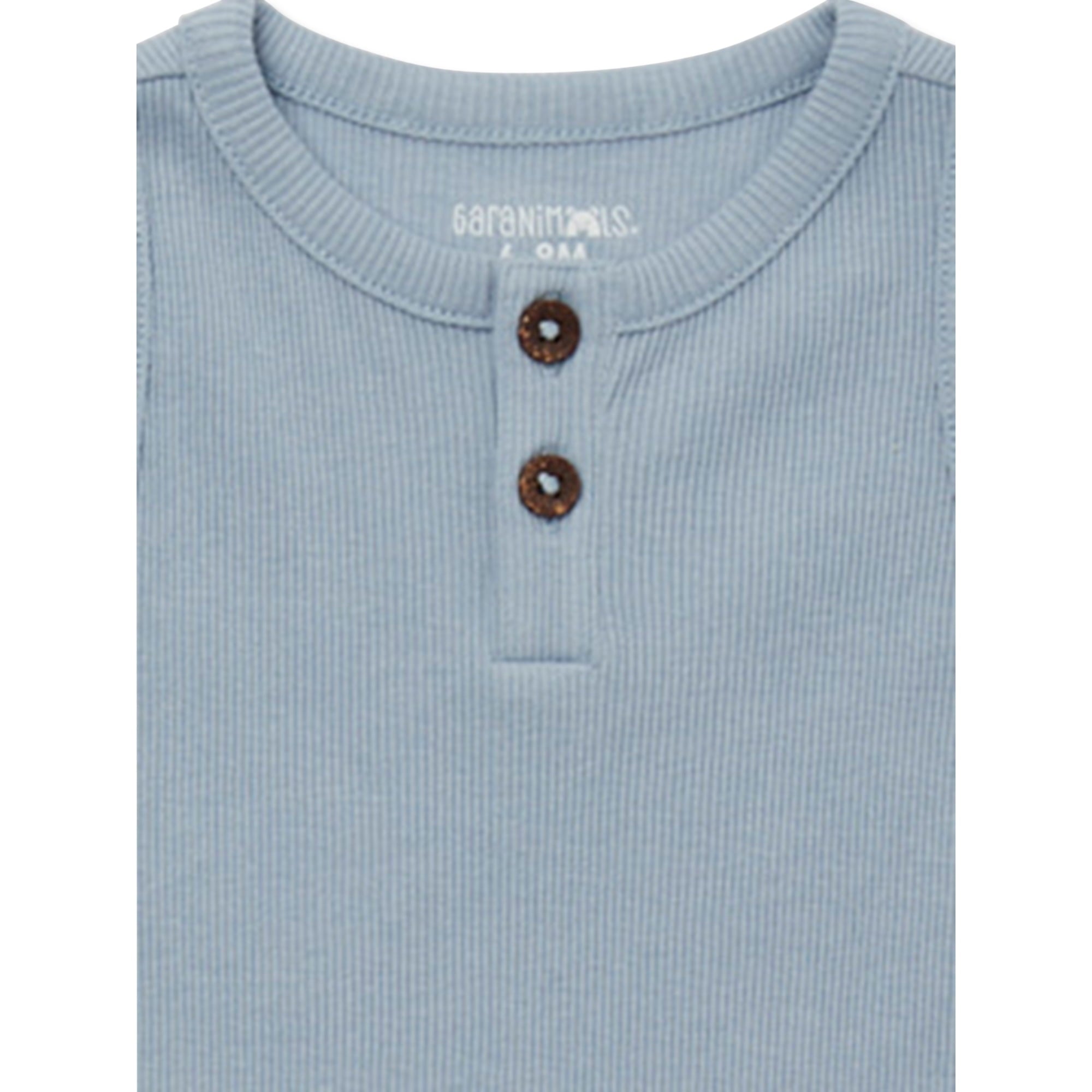 Garanimals Baby Boy Solid Tank Henley Romper, Sizes 0-24 Months