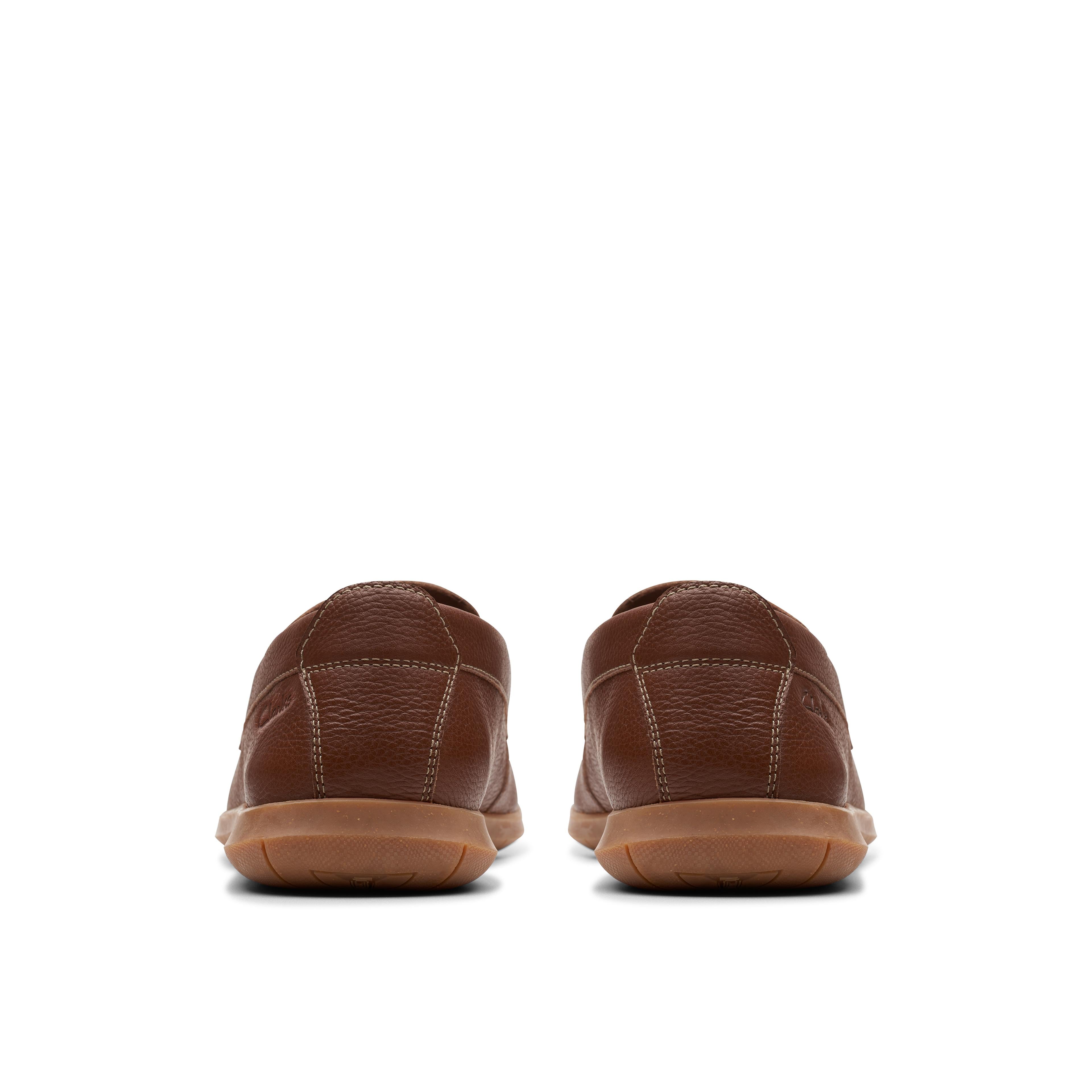 Clarks Flexway Step Men’s Tan Leather Moccasins Light Brown