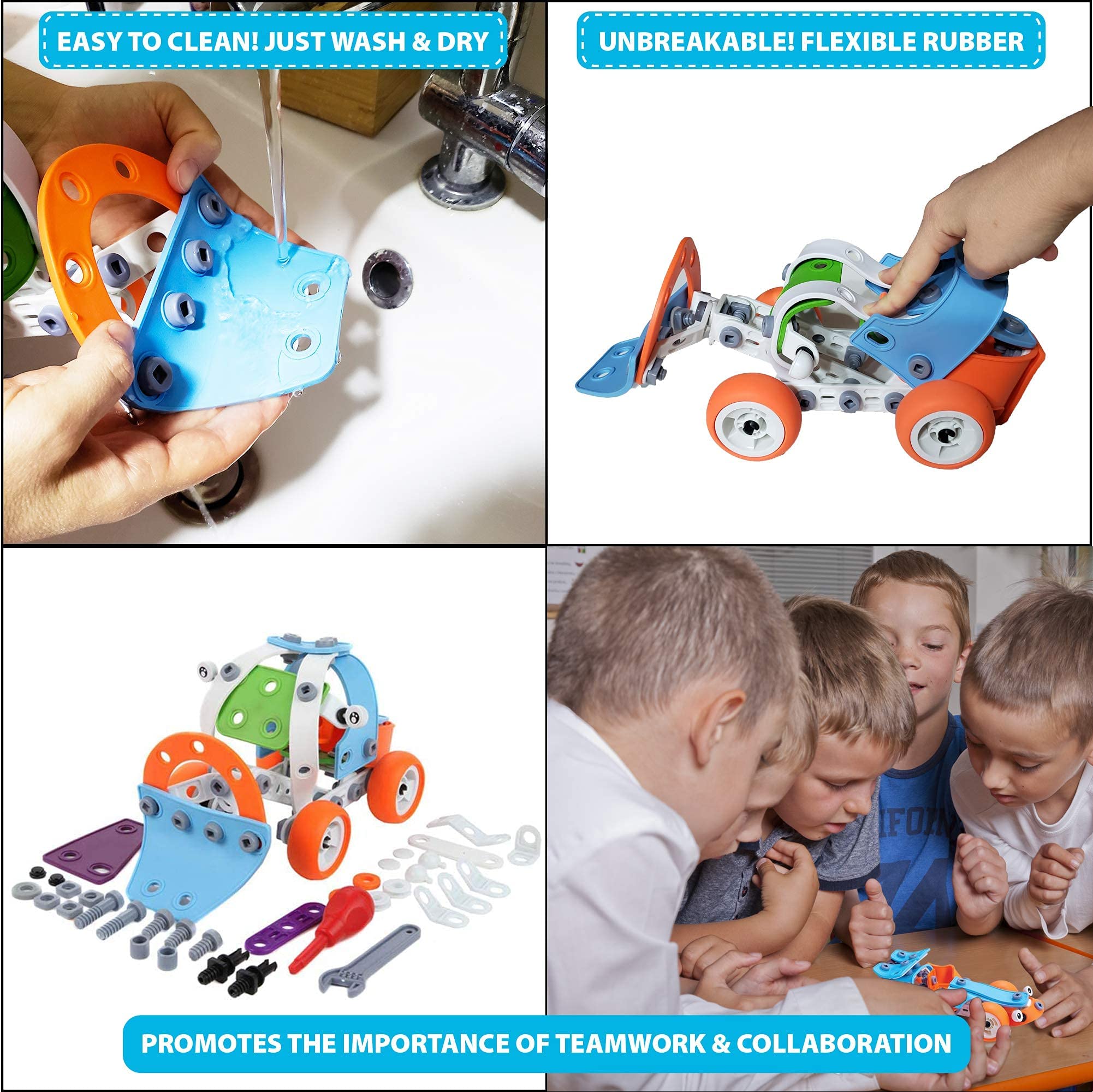 Orian 5 in 1 STEM Learning Toys for Boys and Girls, Best IQ Builder STEM Learning Toys
