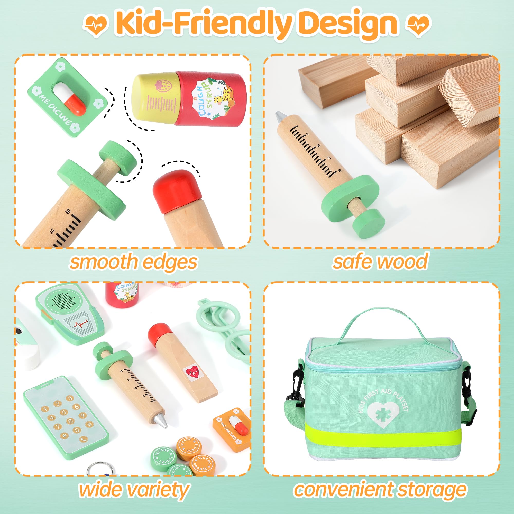 Liberry Doctor Kit for Toddlers Aged 3 4 5, Kids Doctor Play Set with Real Stethoscope & Medical Bag, Pretend Doctor Toys for Boys Girls Birthday Gift