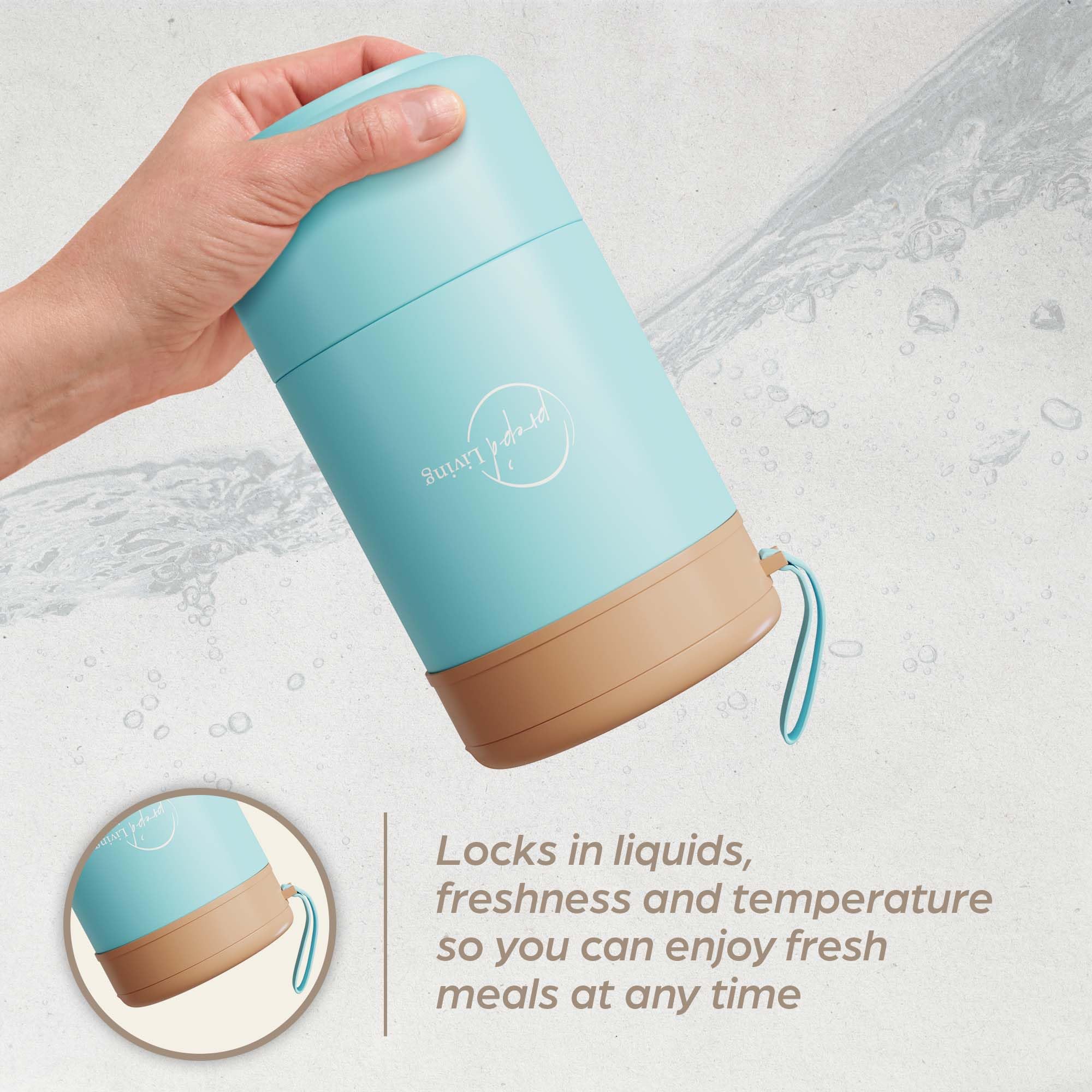 Prep'd Living Overnight Oats Containers with Lids - Portable Meal Prep