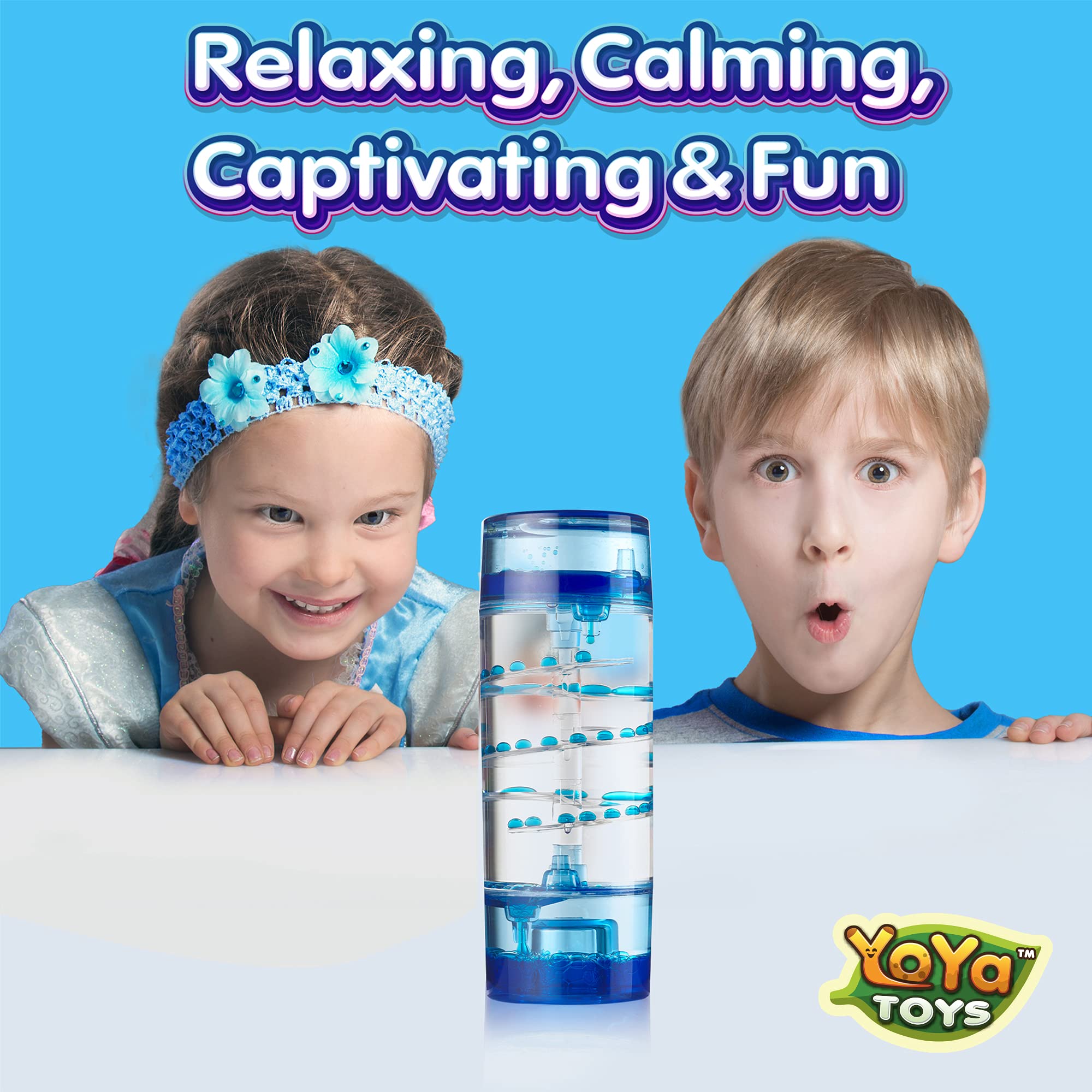 ساعة رملية على شكل فقاعات من YoYa Toys Liquimo، مؤقت حركة فقاعات حلزوني للأطفال - لعبة فيدجيت للأطفال المصابين بالتوحد - ملحقات سطح المكتب، هدايا عيد الميلاد