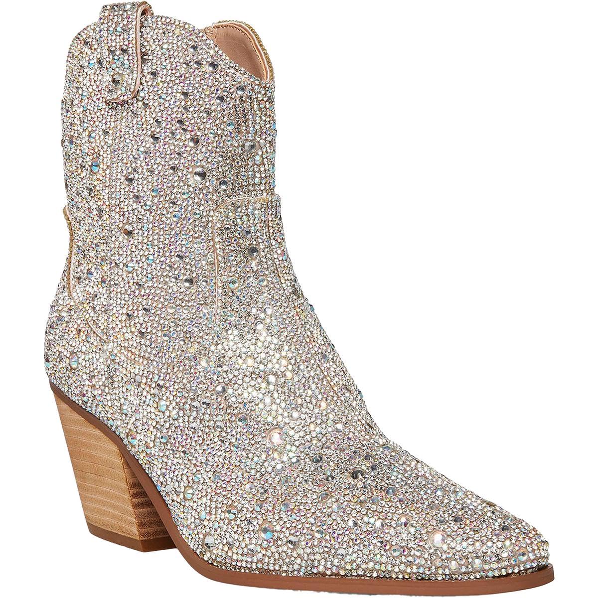SIZE 43: Betsey Women's Diva Western Boot, Rhinestone, 10