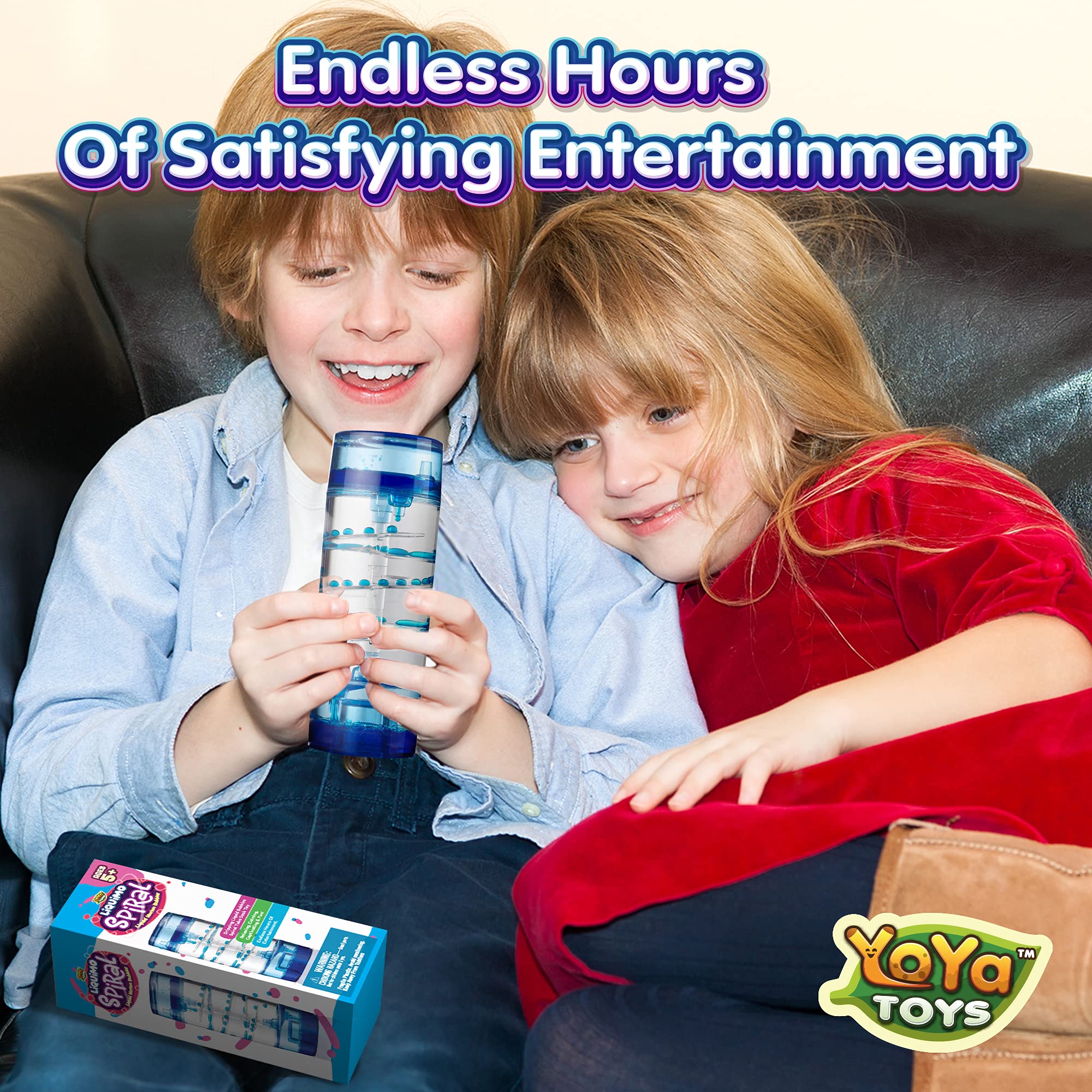ساعة رملية على شكل فقاعات من YoYa Toys Liquimo، مؤقت حركة فقاعات حلزوني للأطفال - لعبة فيدجيت للأطفال المصابين بالتوحد - ملحقات سطح المكتب، هدايا عيد الميلاد