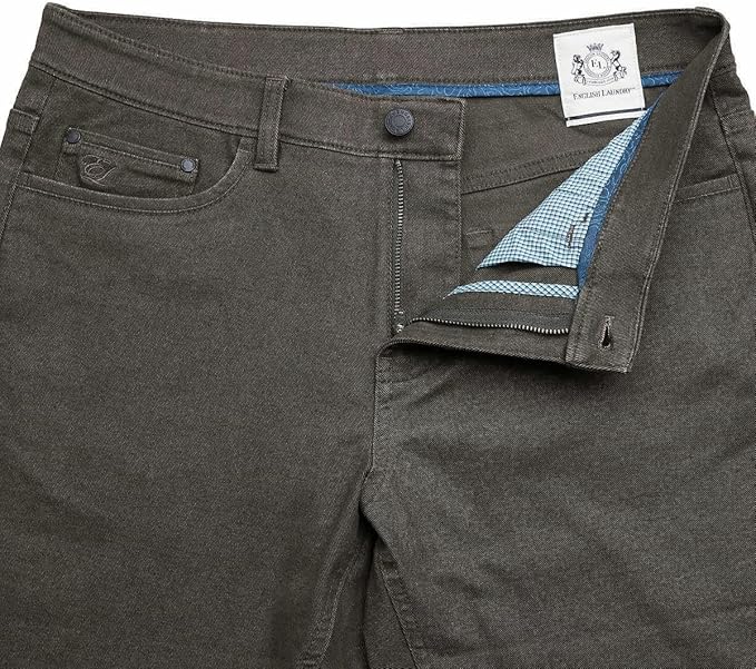 المقاس: 34×29 - بنطلون رجالي ثقيل الوزن متوسط الارتفاع بخمسة جيوب من إنجلش لوندري، 365