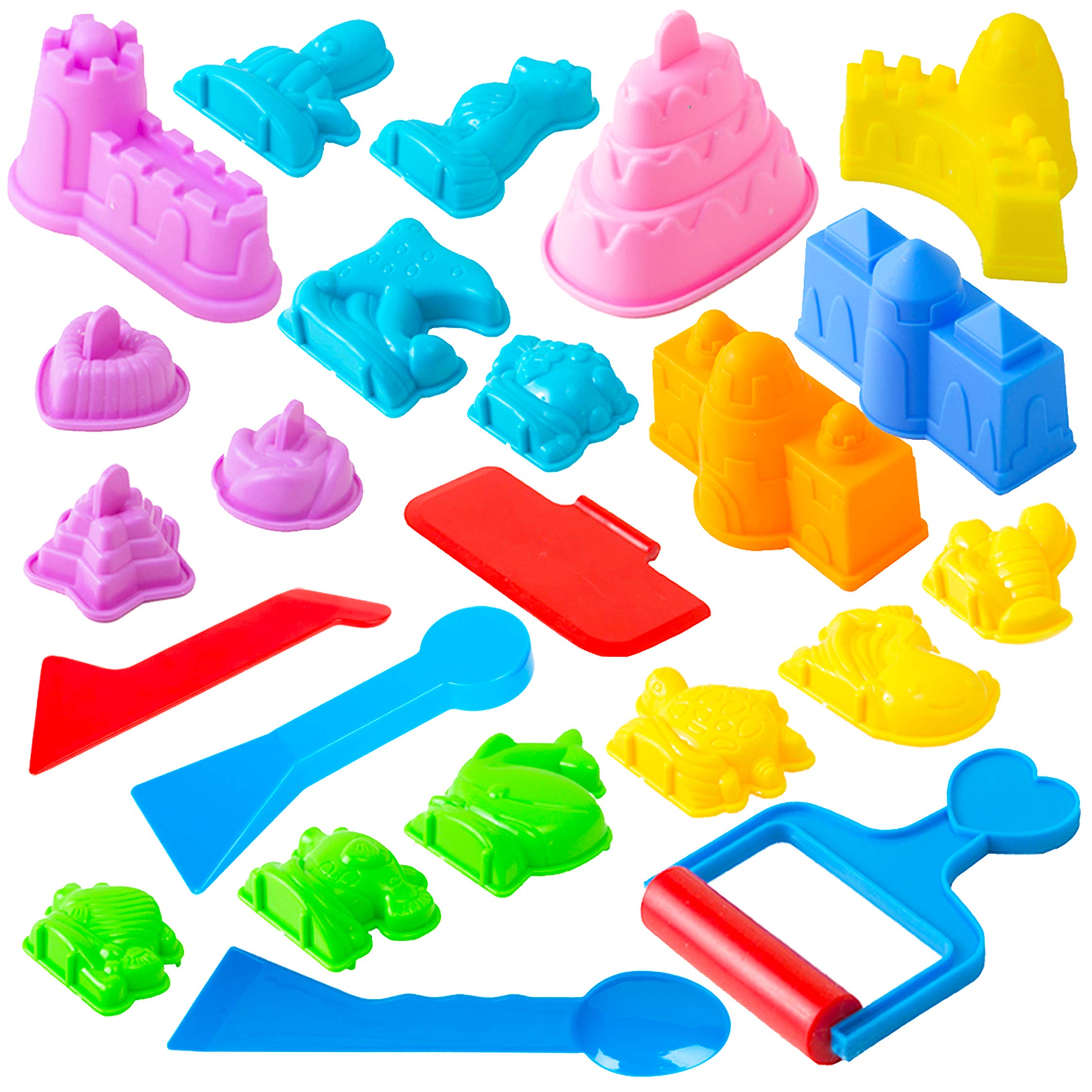 USA Toyz Sand Molds - 23pk Mini Sandbox Toys, Sand Castle Building Kit Compatible with Any Molding Sand