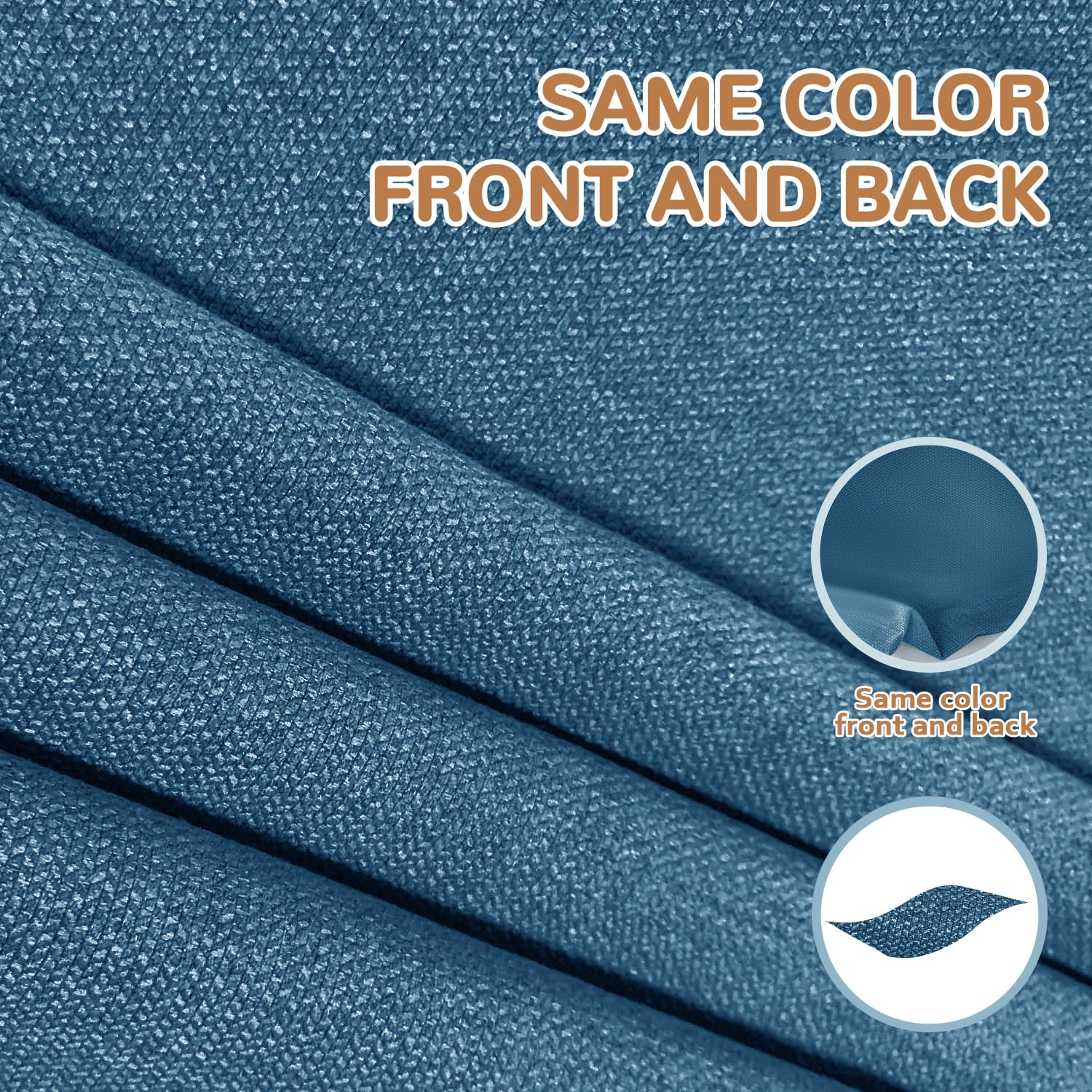 ستائر LIYAXUN مع خطافات لنظام المسار، ستائر مطوية مضغوطة من الكتان الصناعي معتمة بنسبة 70%