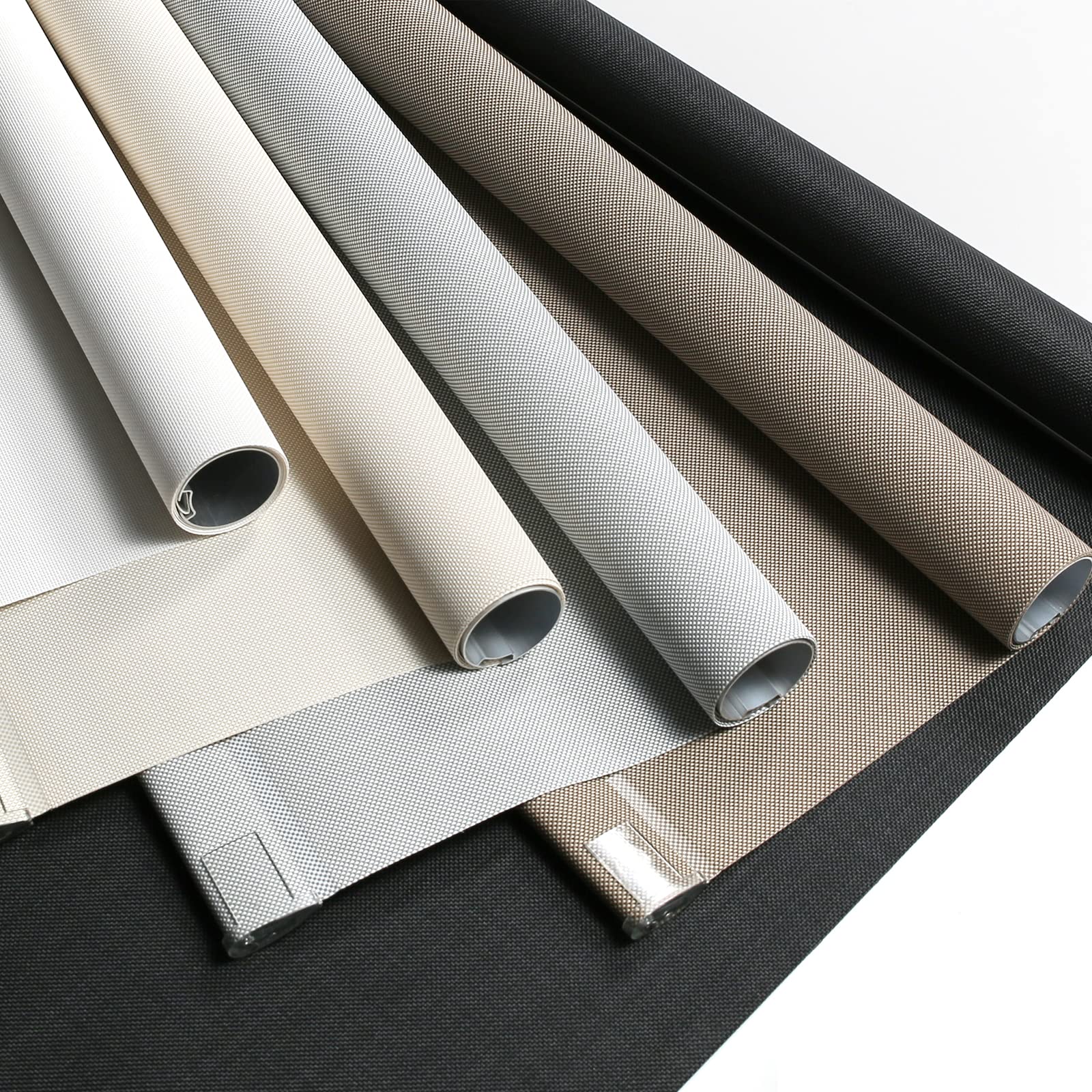 Persilux Light Filtering Roller Shades and Blinds for Windows (Off White)